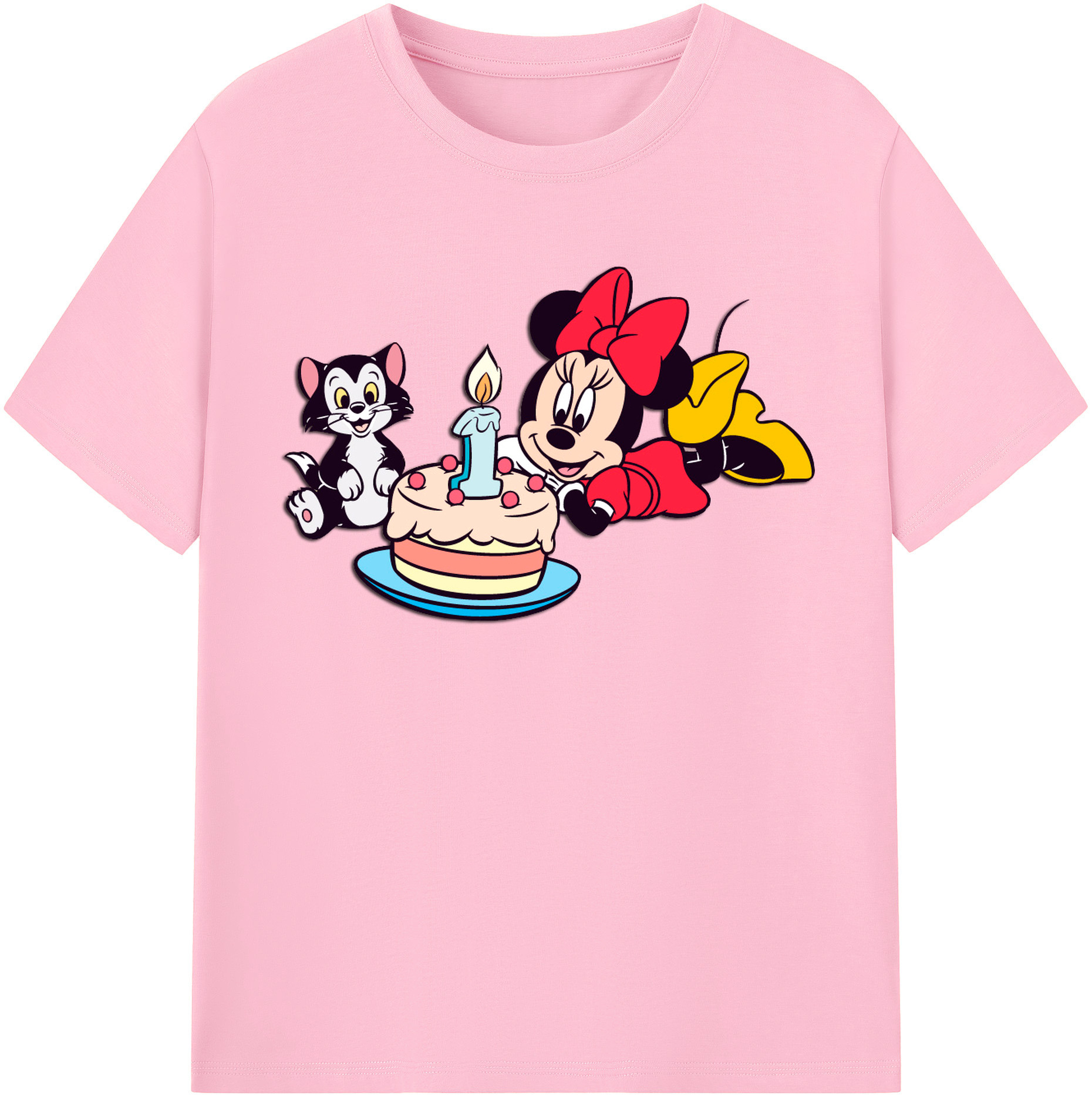 （画像用） ミッキーマウス Mickey Mouse 綿100％半袖Tシャツ（フロントプリント）