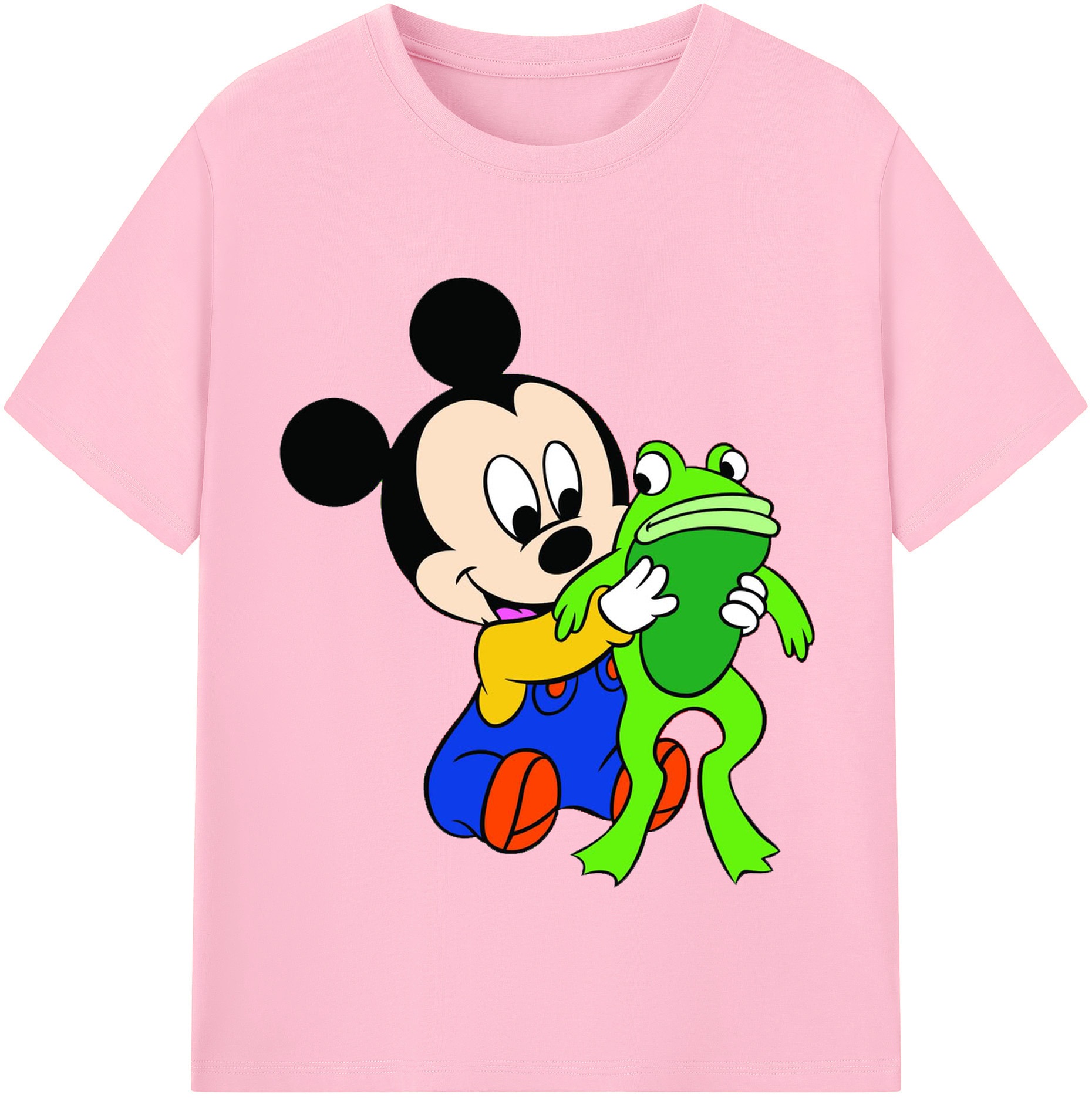 （画像用） ミッキーマウス Mickey Mouse 綿100％半袖Tシャツ（フロントプリント）