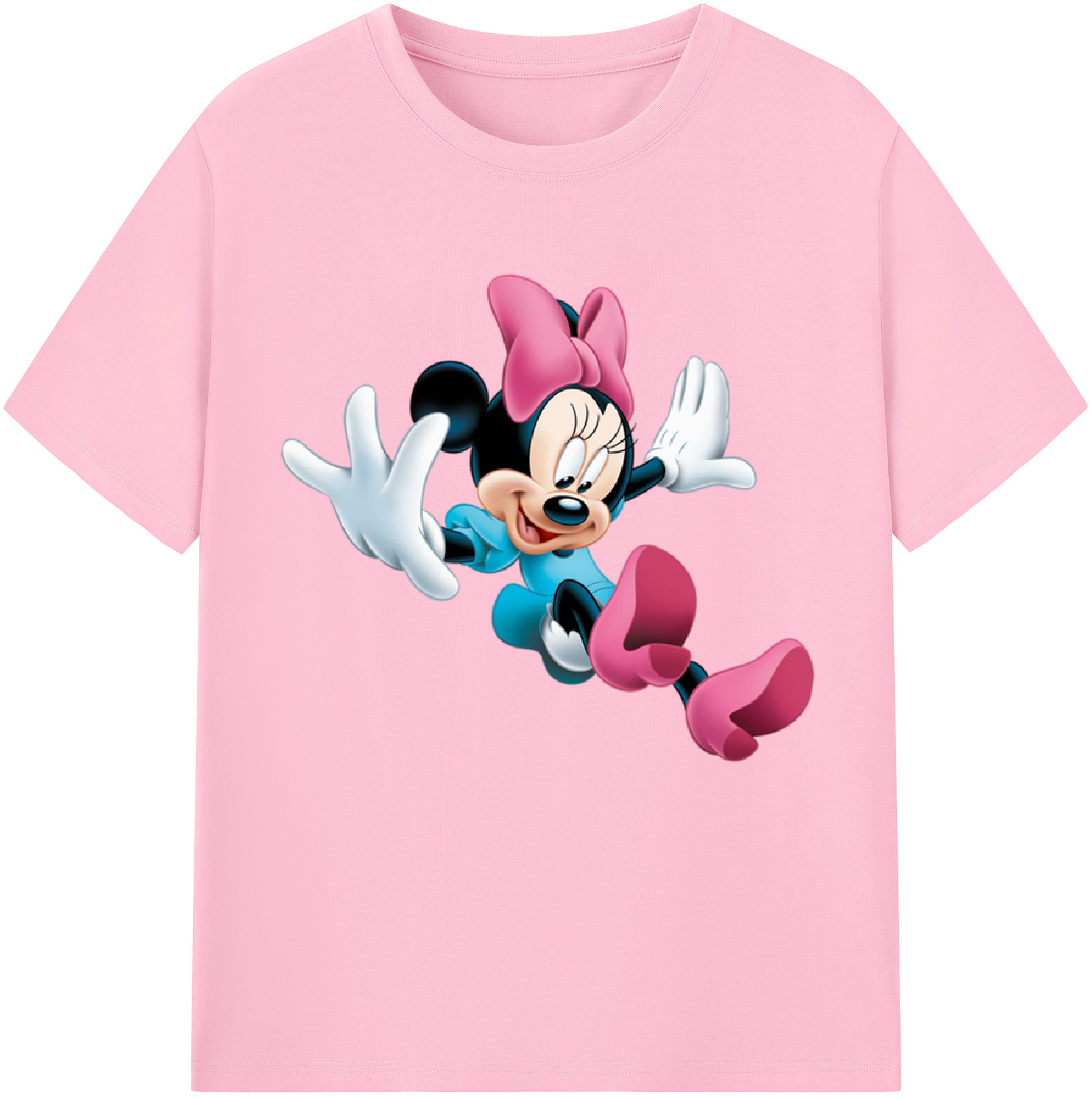 （画像用） ミッキーマウス Mickey Mouse 綿100％半袖Tシャツ（フロントプリント）