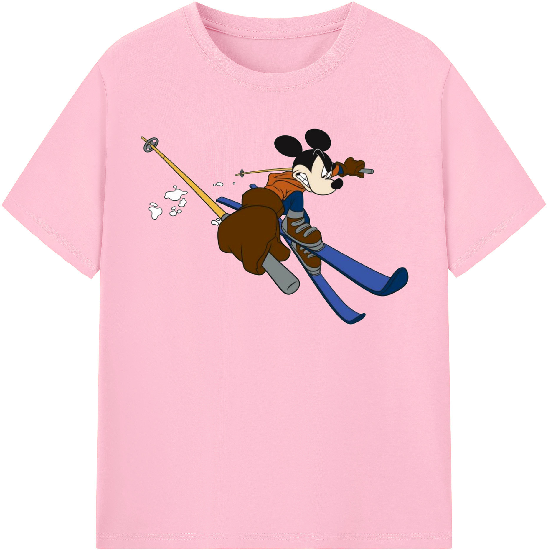 （画像用） ミッキーマウス Mickey Mouse 綿100％半袖Tシャツ（フロントプリント）