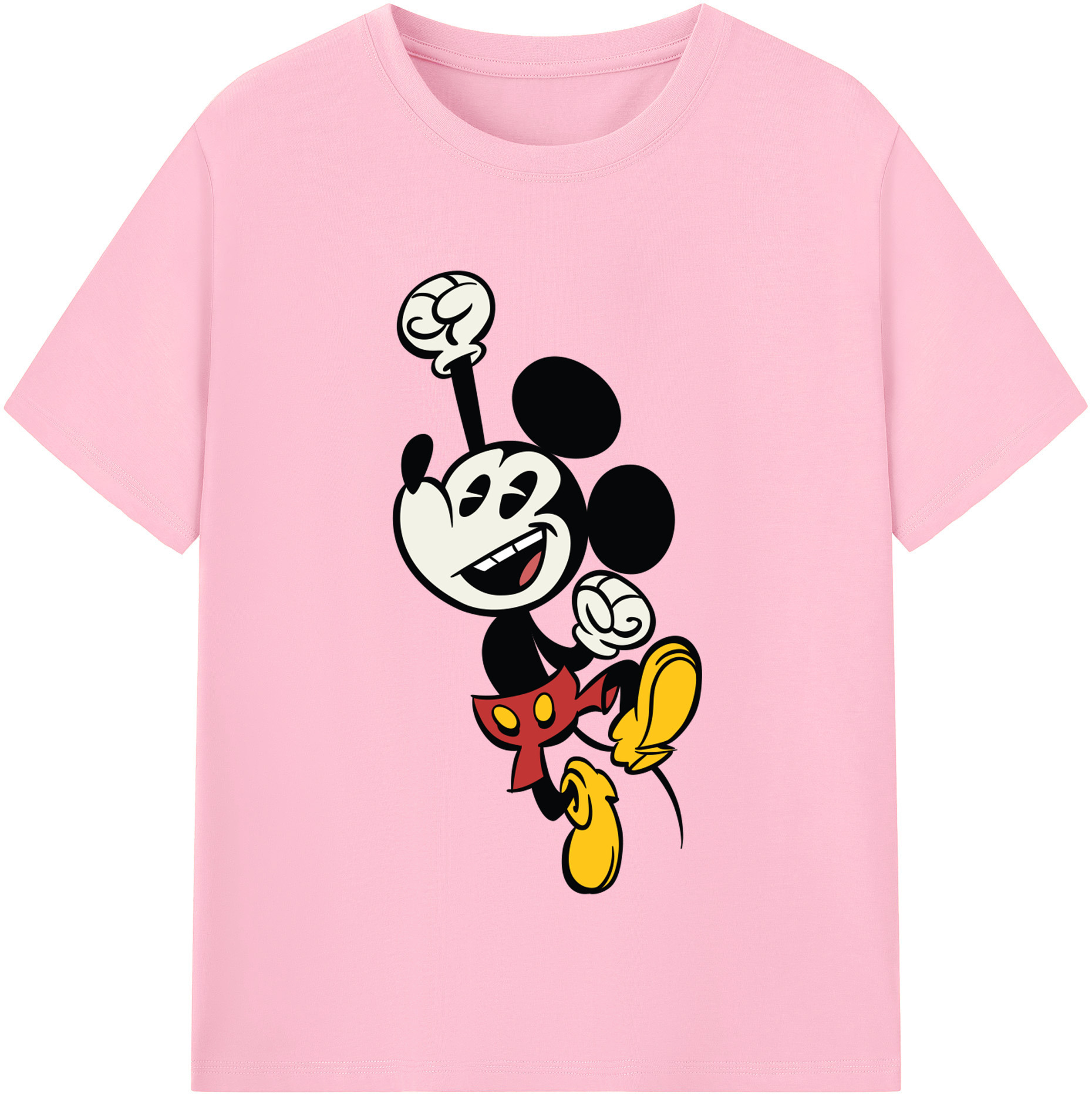 （画像用） ミッキーマウス Mickey Mouse 綿100％半袖Tシャツ（フロントプリント）