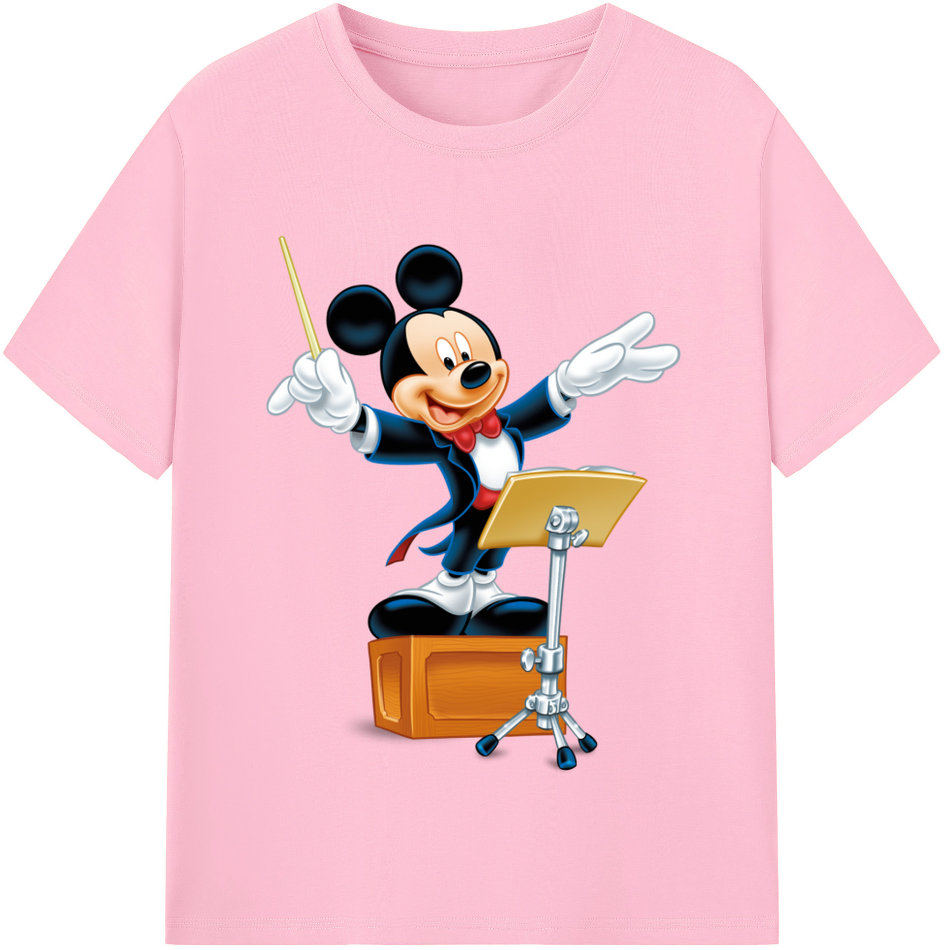 （画像用） ミッキーマウス Mickey Mouse 綿100％半袖Tシャツ（フロントプリント）