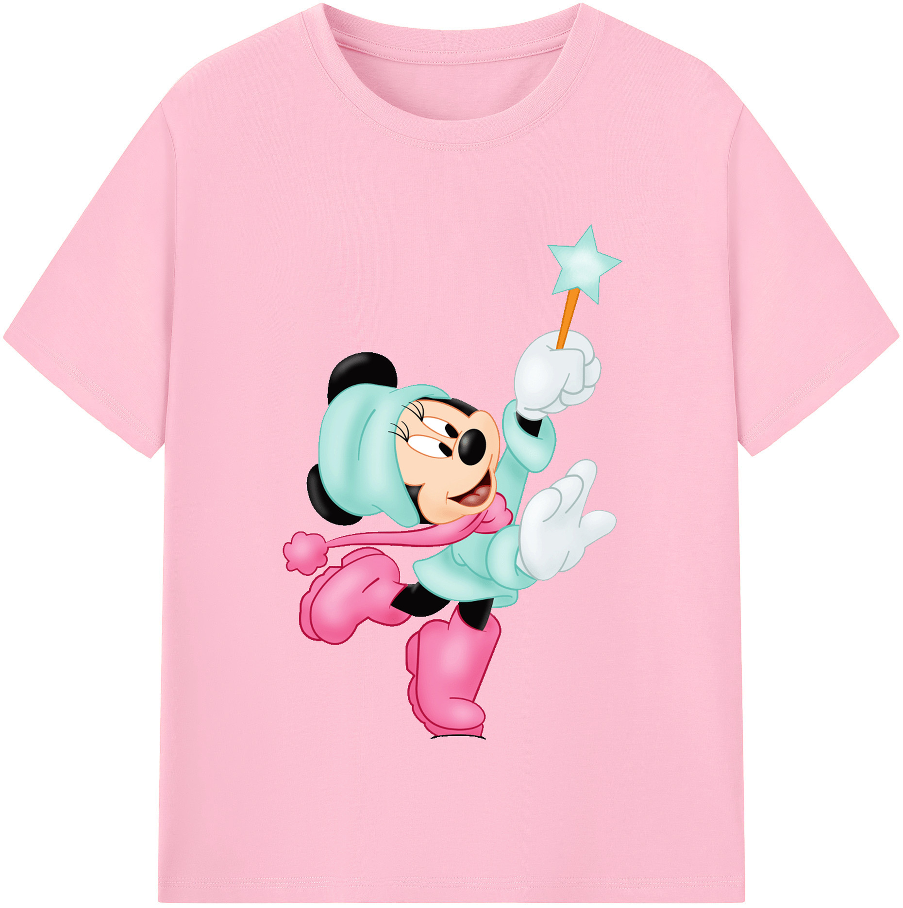 （画像用） ミッキーマウス Mickey Mouse 綿100％半袖Tシャツ（フロントプリント）