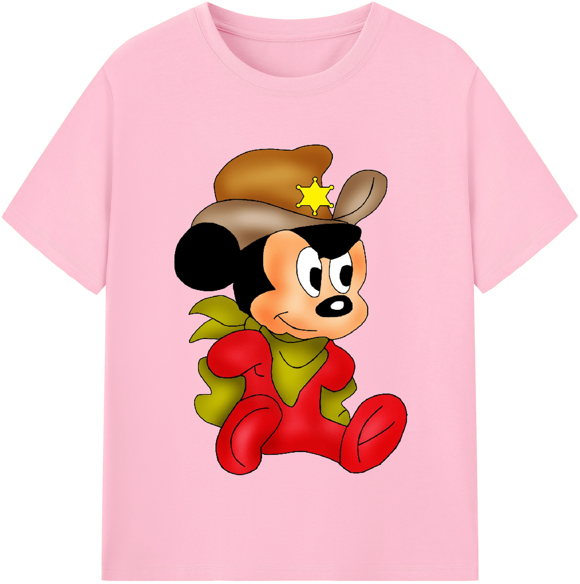 （画像用） ミッキーマウス Mickey Mouse 綿100％半袖Tシャツ（フロントプリント）