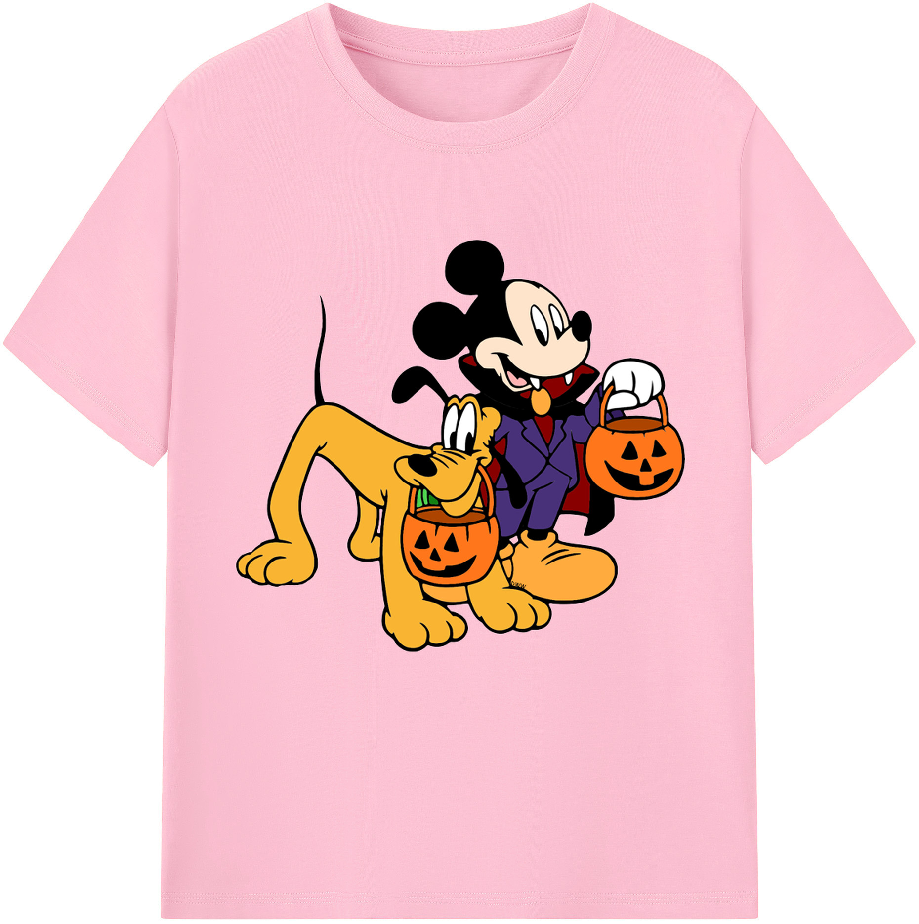 （画像用） ミッキーマウス Mickey Mouse 綿100％半袖Tシャツ（フロントプリント）