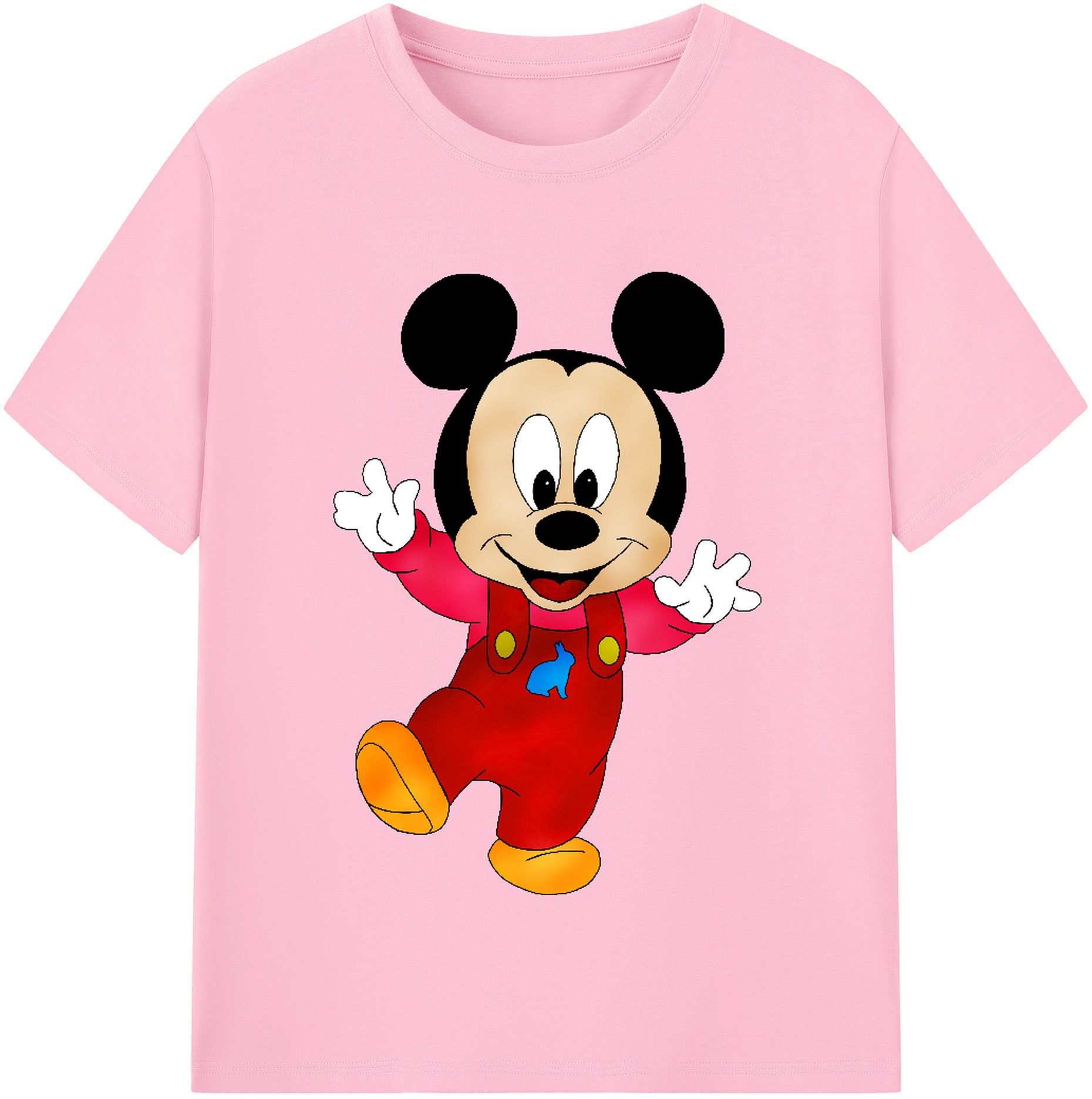 （画像用） ミッキーマウス Mickey Mouse 綿100％半袖Tシャツ（フロントプリント）