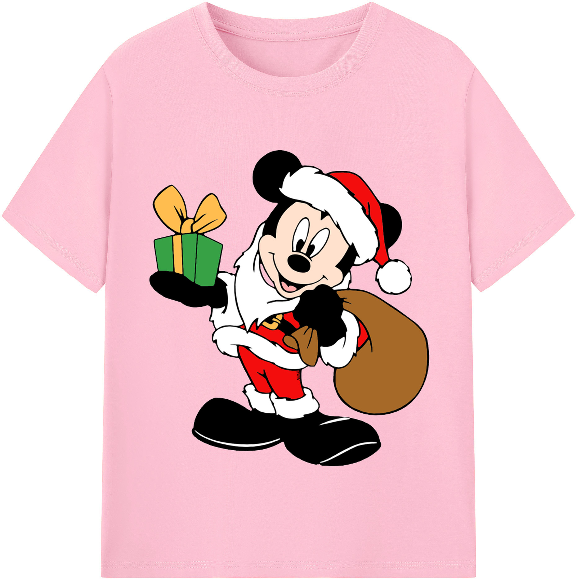 （画像用） ミッキーマウス Mickey Mouse 綿100％半袖Tシャツ（フロントプリント）