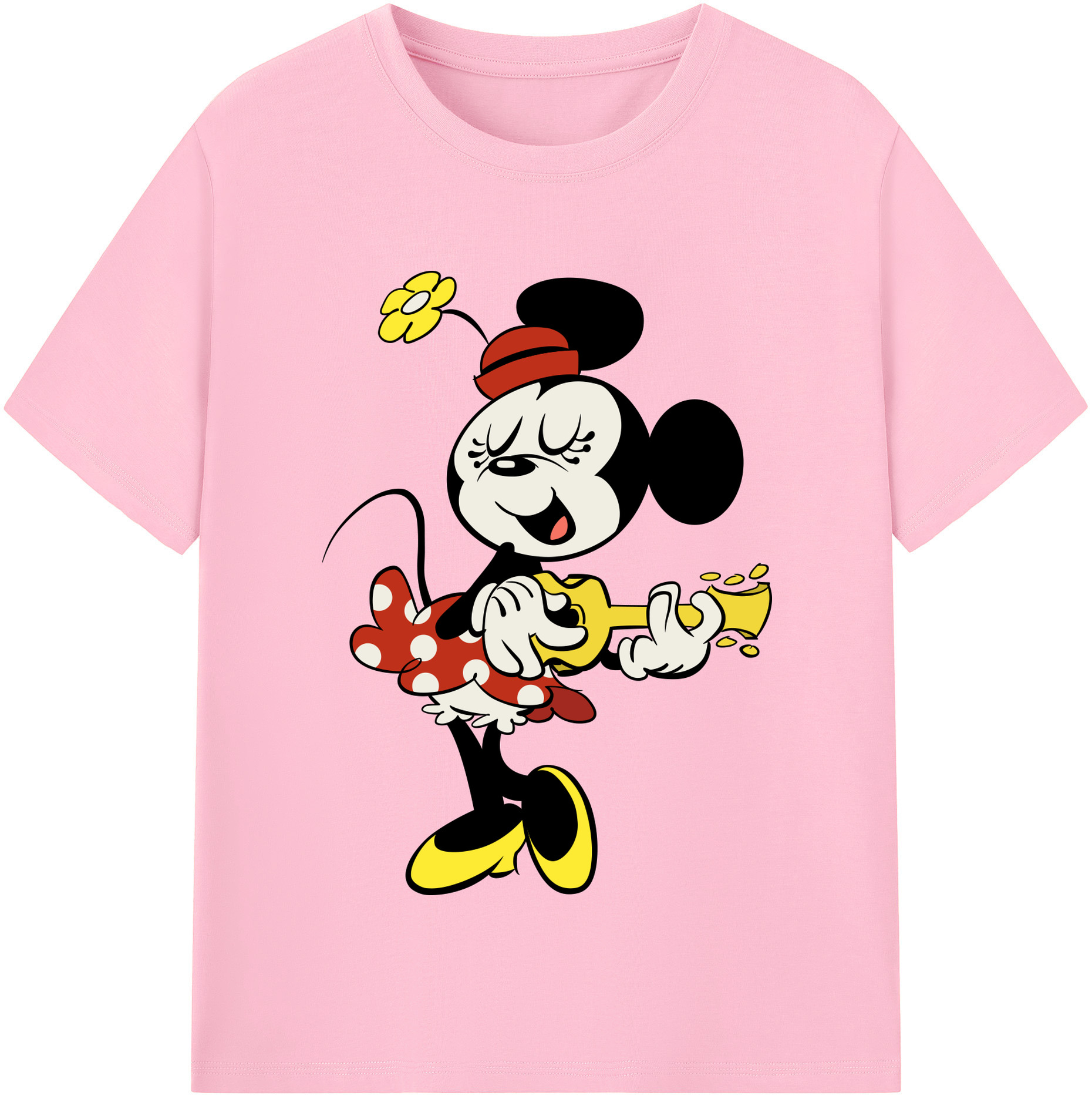 （画像用） ミッキーマウス Mickey Mouse 綿100％半袖Tシャツ（フロントプリント）