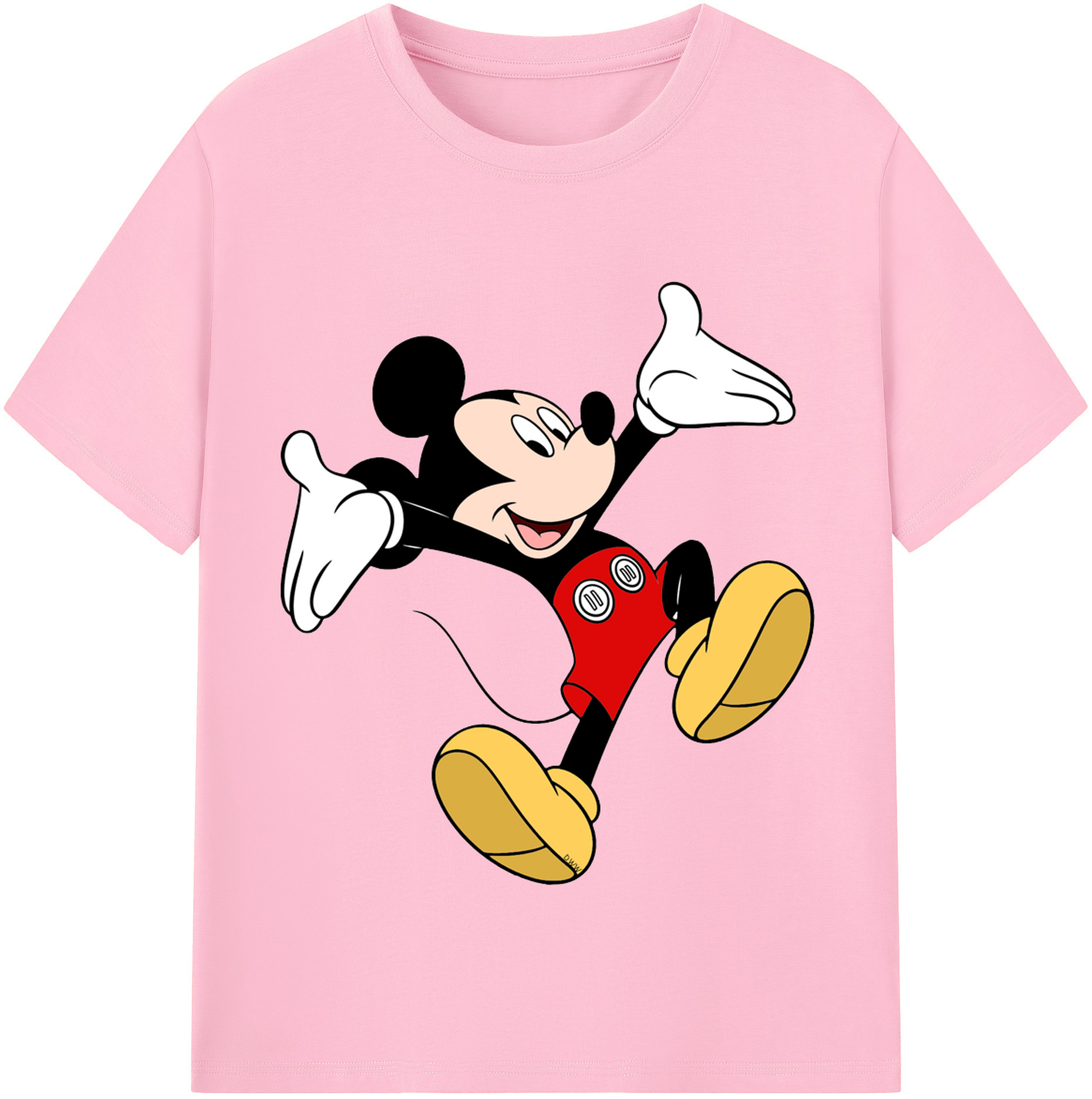 （画像用） ミッキーマウス Mickey Mouse 綿100％半袖Tシャツ（フロントプリント）