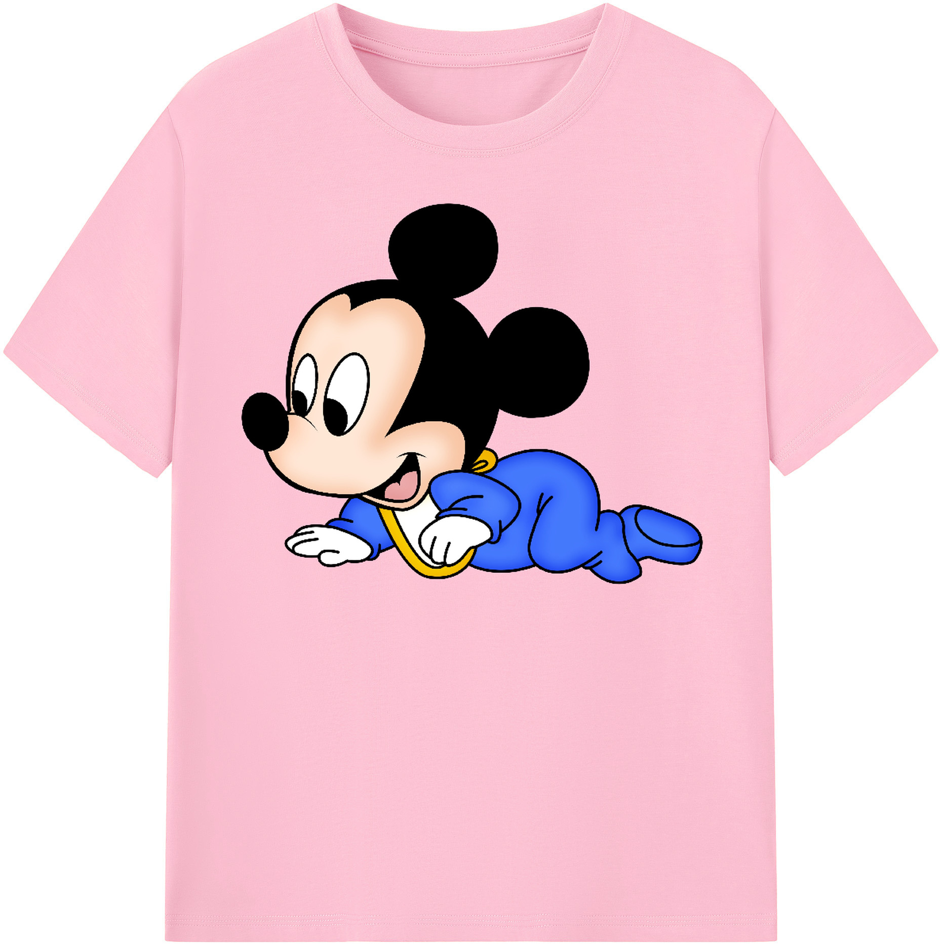 （画像用） ミッキーマウス Mickey Mouse 綿100％半袖Tシャツ（フロントプリント）