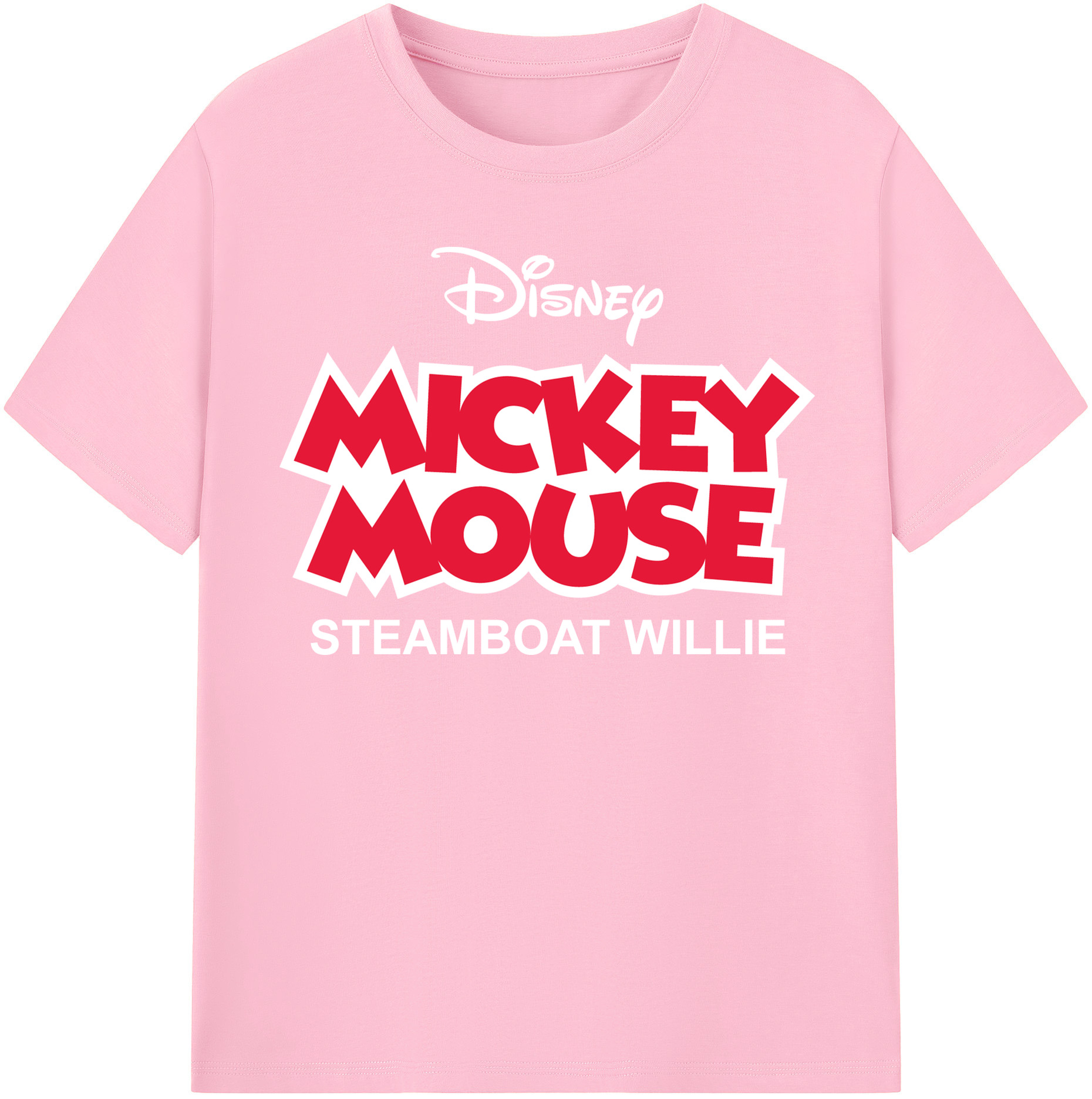 （画像用） ミッキーマウス Mickey Mouse 綿100％半袖Tシャツ（フロントプリント）