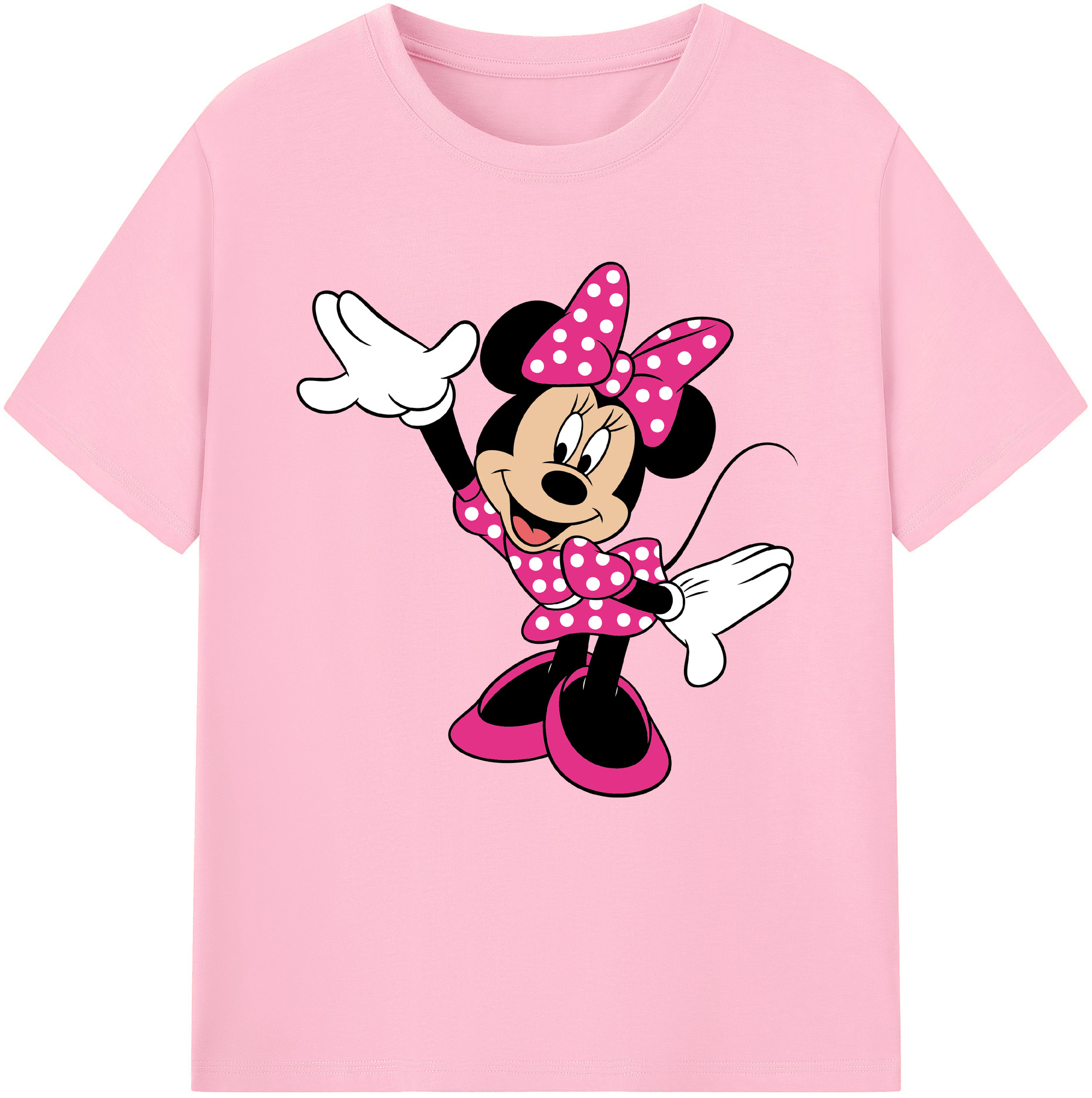 （画像用） ミッキーマウス Mickey Mouse 綿100％半袖Tシャツ（フロントプリント）