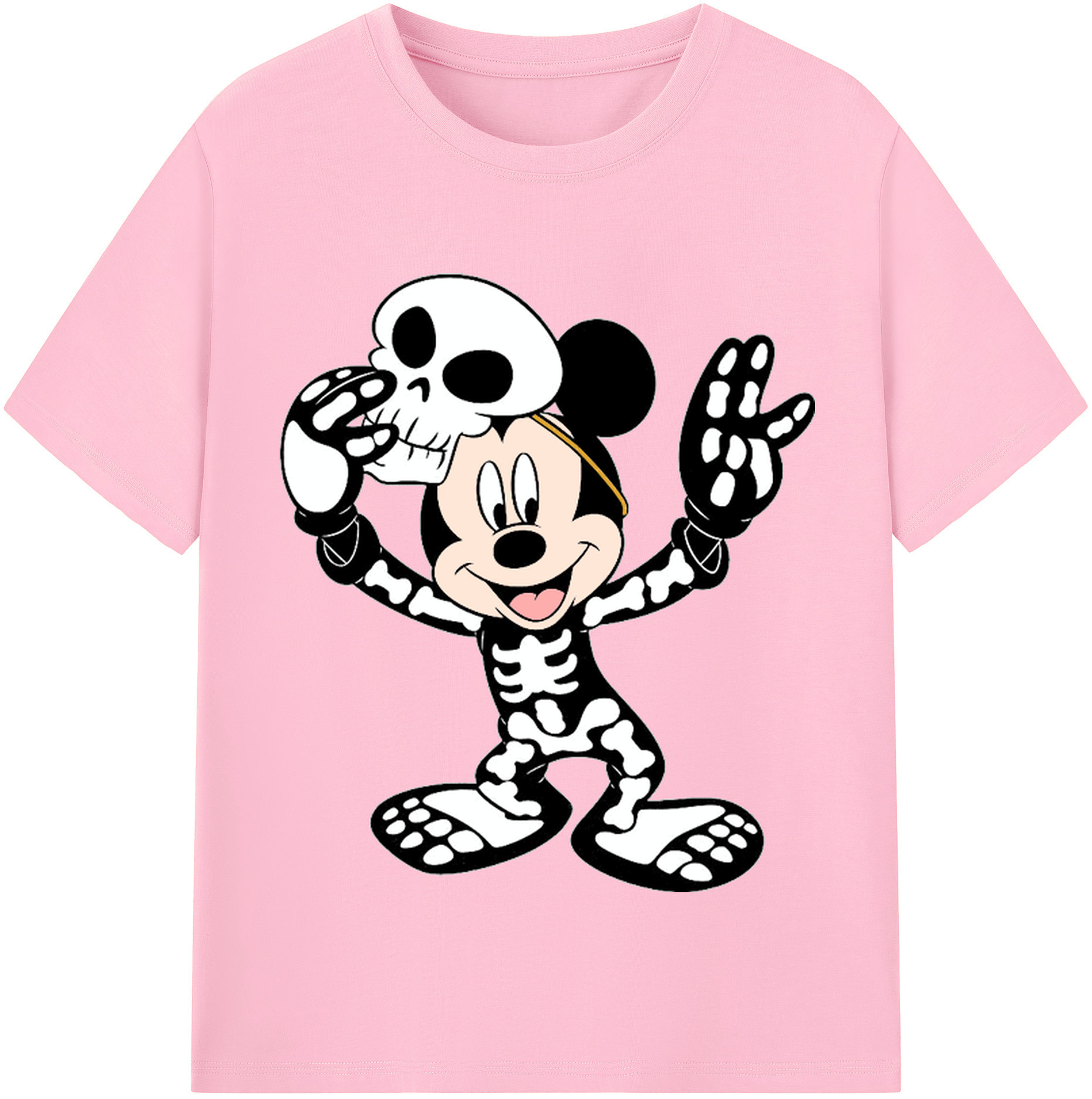 （画像用） ミッキーマウス Mickey Mouse 綿100％半袖Tシャツ（フロントプリント）