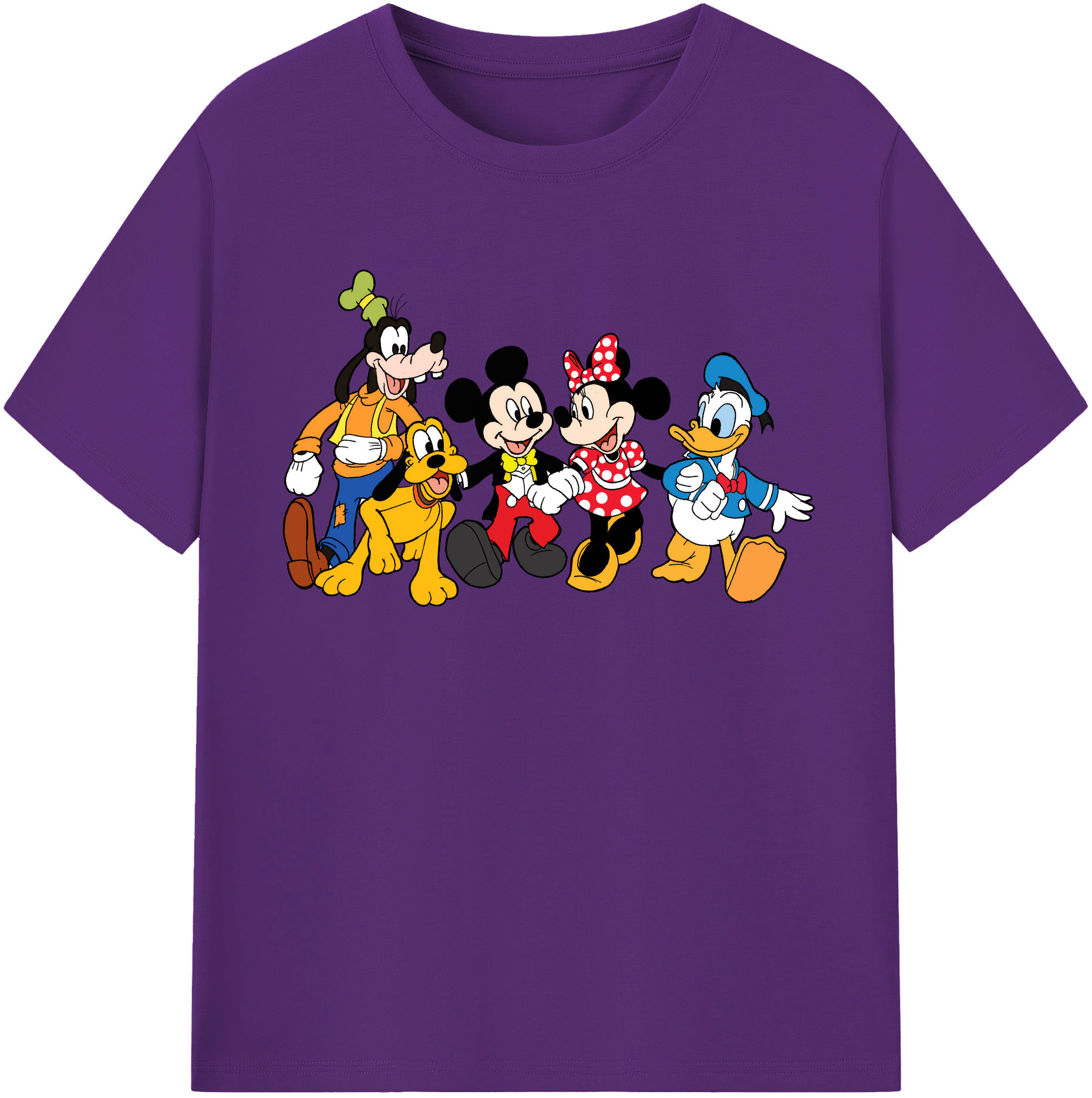 （画像用） ミッキーマウス Mickey Mouse 綿100％半袖Tシャツ（フロントプリント）