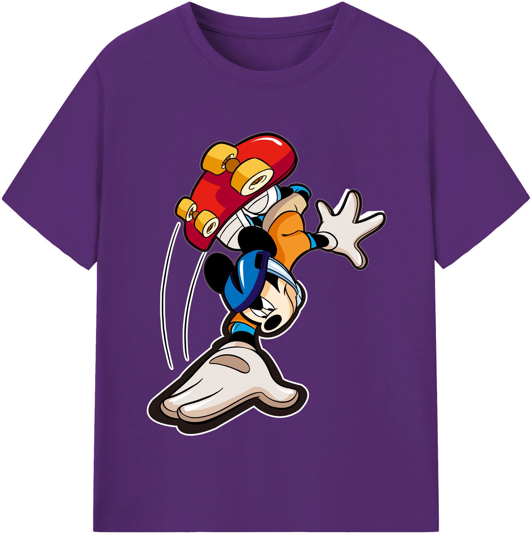 （画像用） ミッキーマウス Mickey Mouse 綿100％半袖Tシャツ（フロントプリント）