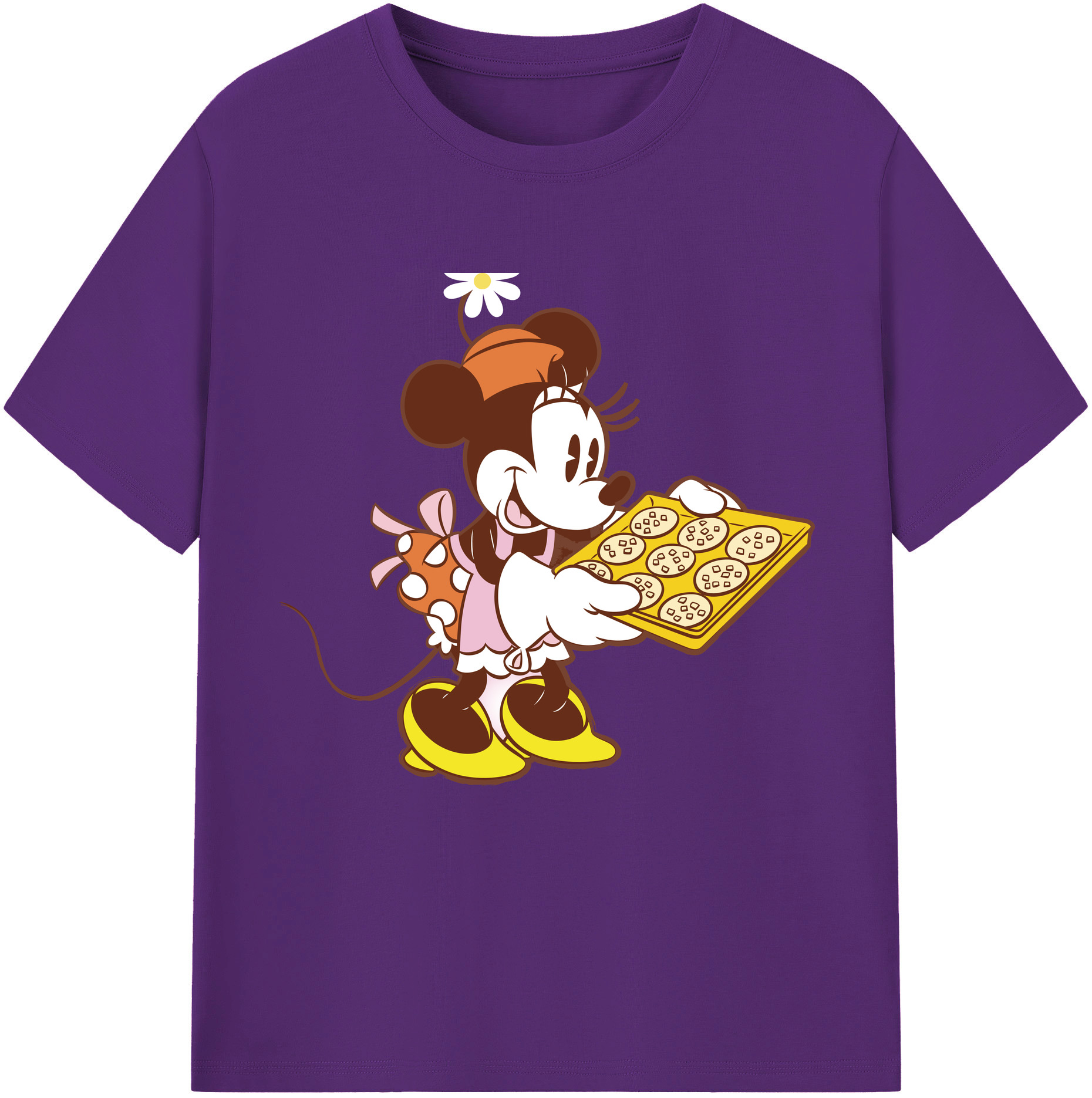 （画像用） ミッキーマウス Mickey Mouse 綿100％半袖Tシャツ（フロントプリント）