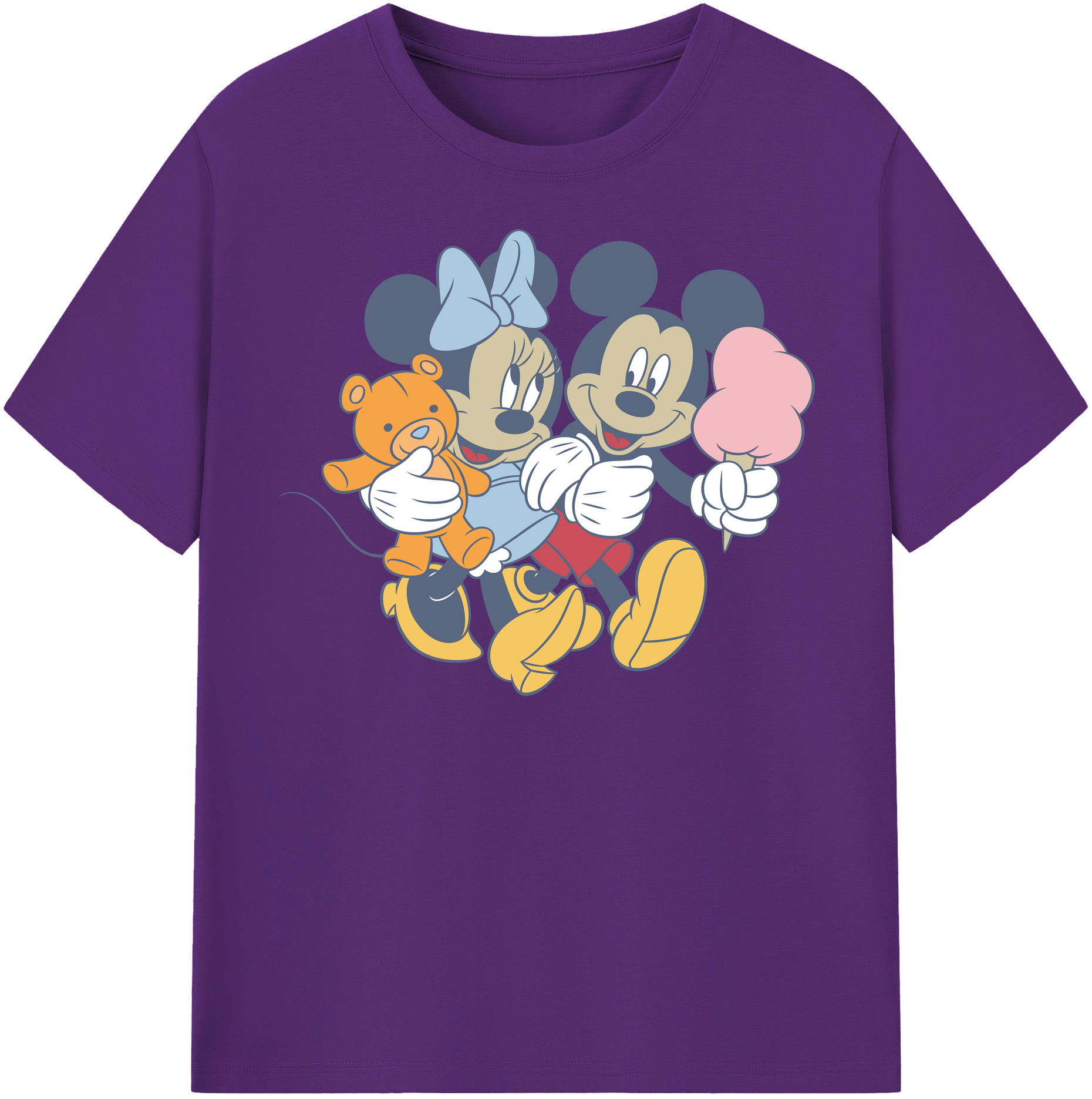 （画像用） ミッキーマウス Mickey Mouse 綿100％半袖Tシャツ（フロントプリント）