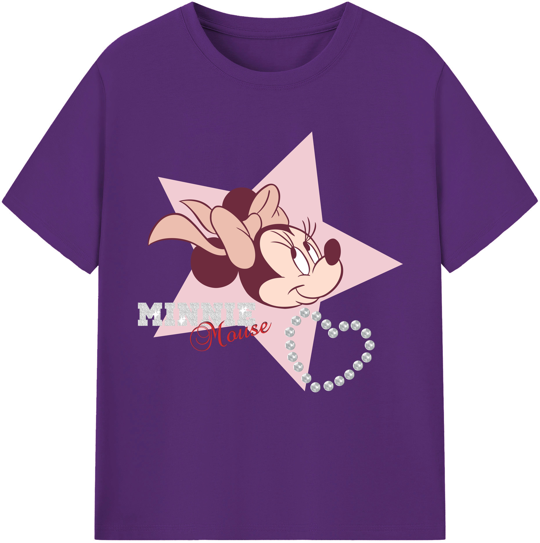 （画像用） ミッキーマウス Mickey Mouse 綿100％半袖Tシャツ（フロントプリント）