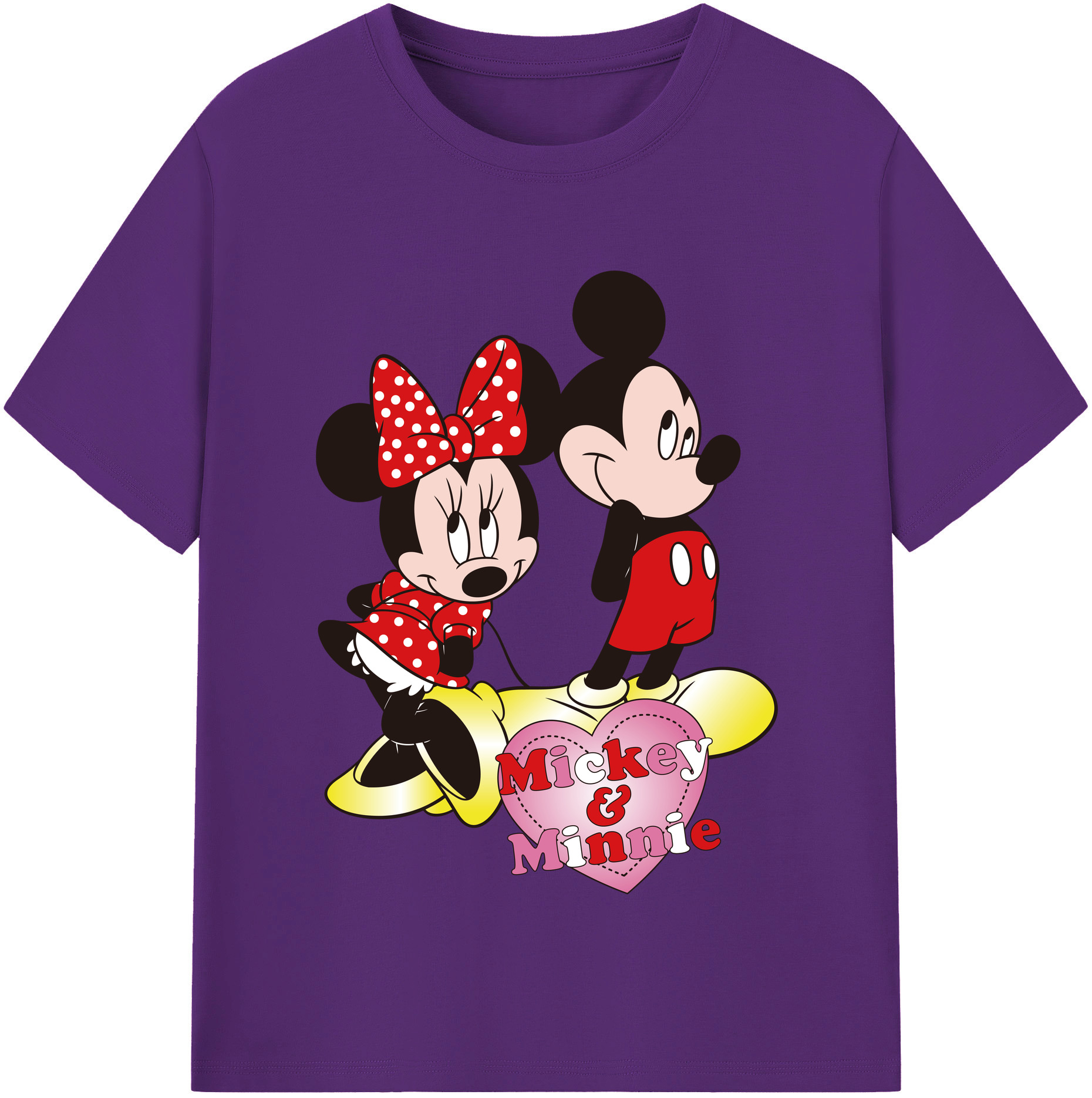 （画像用） ミッキーマウス Mickey Mouse 綿100％半袖Tシャツ（フロントプリント）