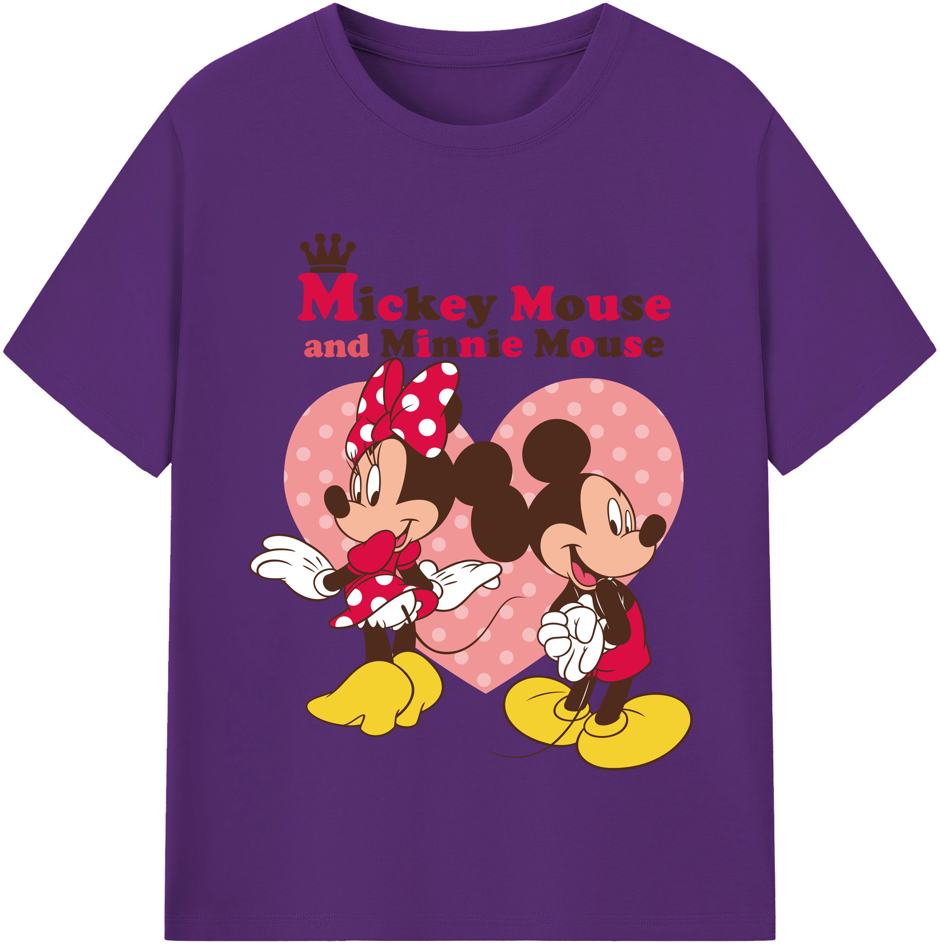 （画像用） ミッキーマウス Mickey Mouse 綿100％半袖Tシャツ（フロントプリント）