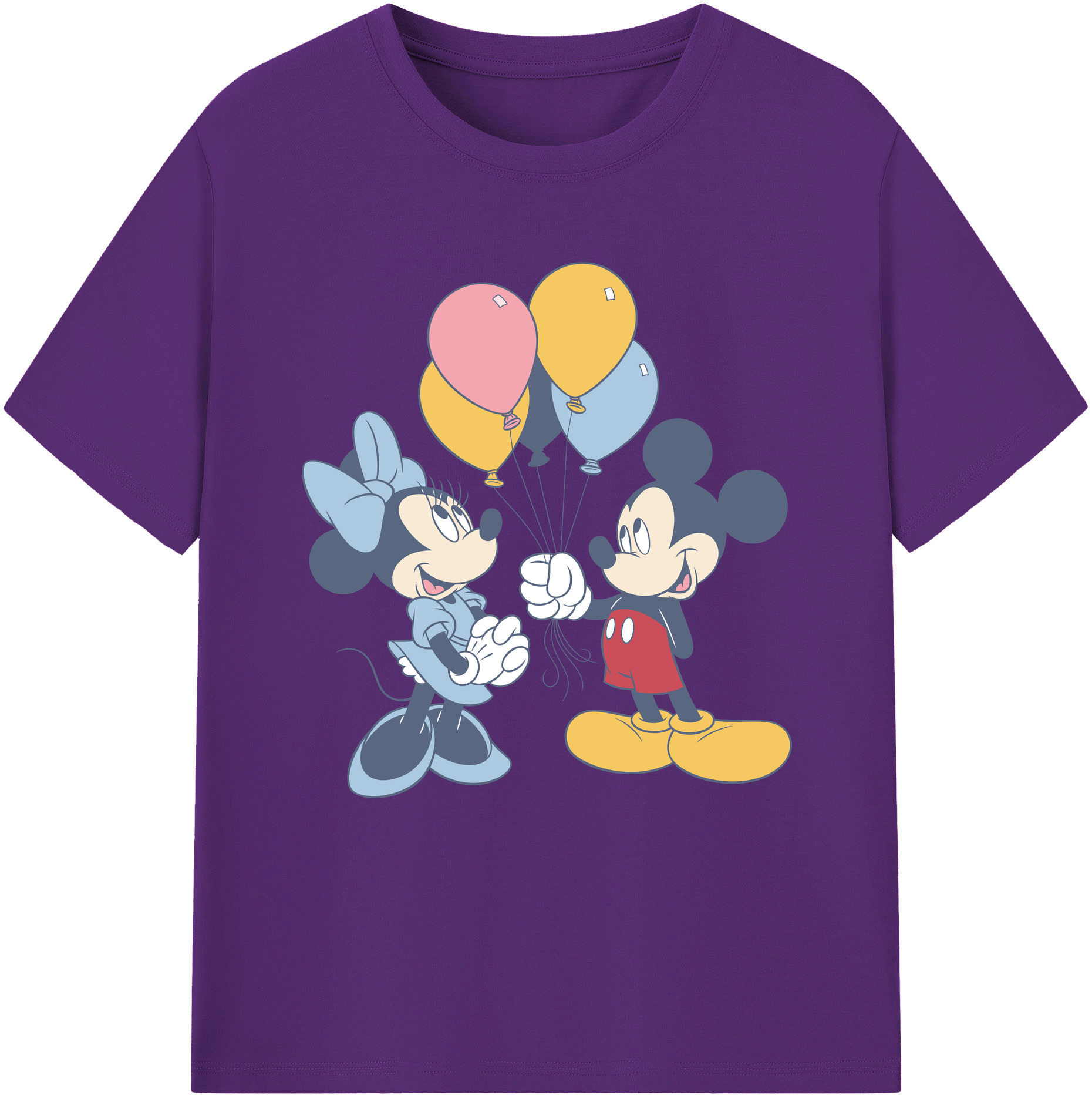 （画像用） ミッキーマウス Mickey Mouse 綿100％半袖Tシャツ（フロントプリント）