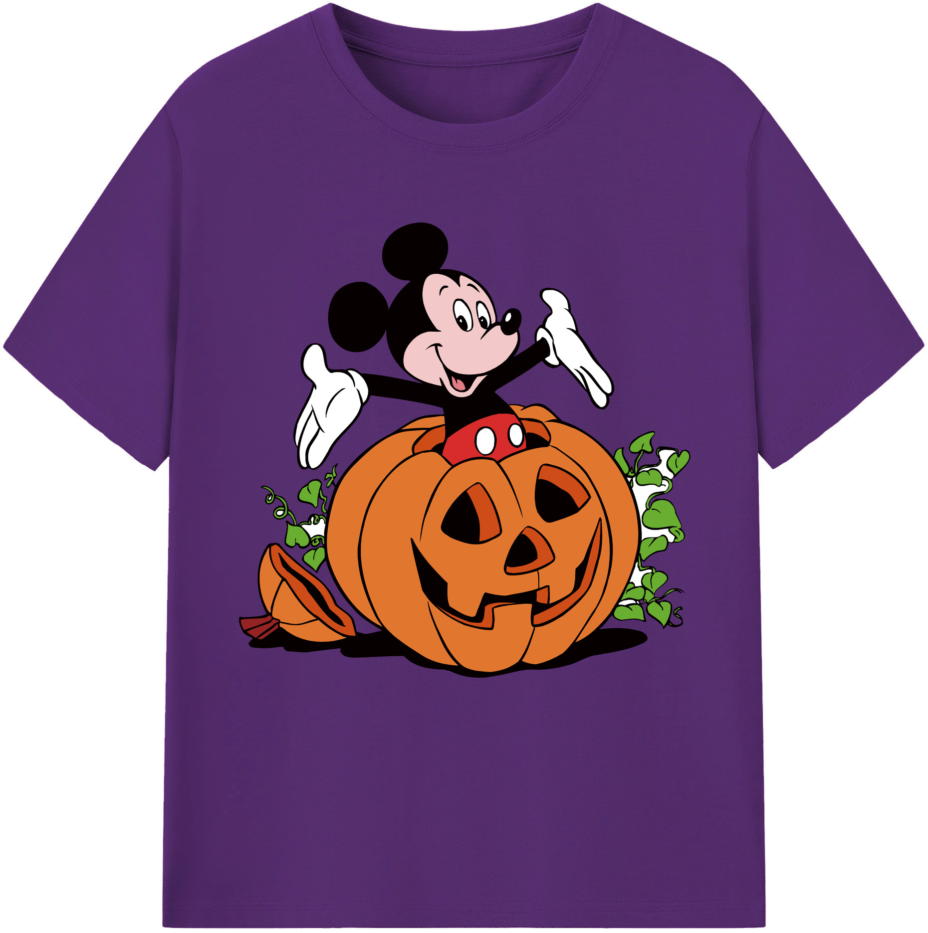 （画像用） ミッキーマウス Mickey Mouse 綿100％半袖Tシャツ（フロントプリント）