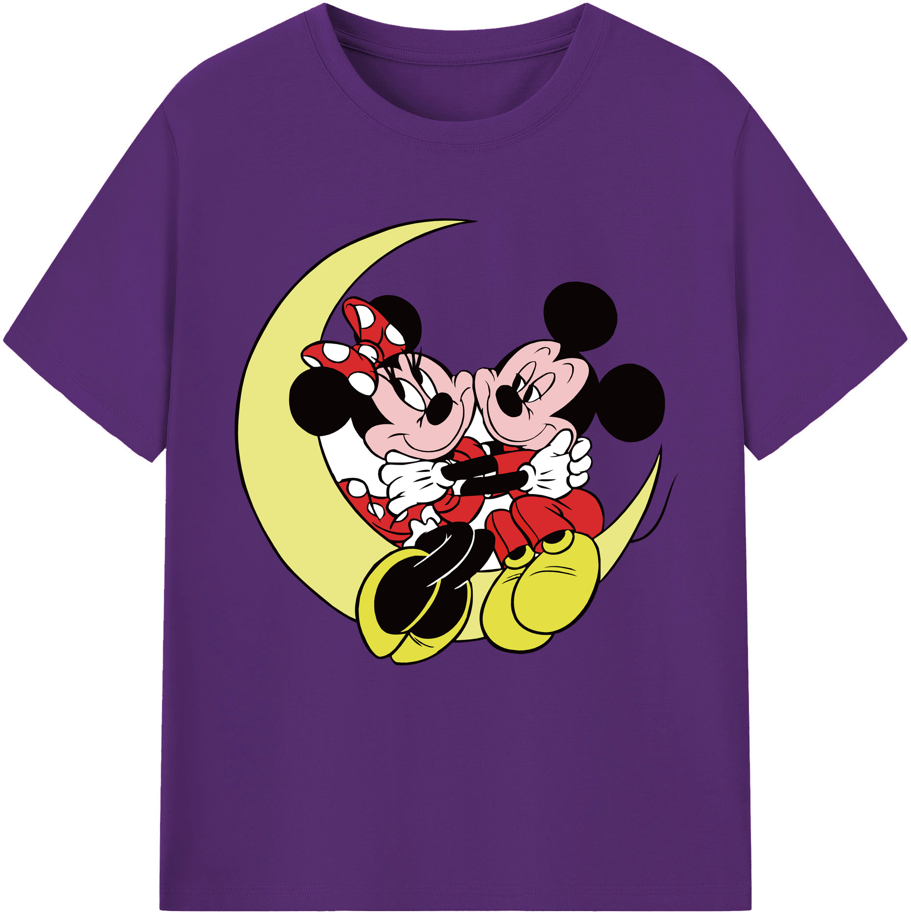 （画像用） ミッキーマウス Mickey Mouse 綿100％半袖Tシャツ（フロントプリント）