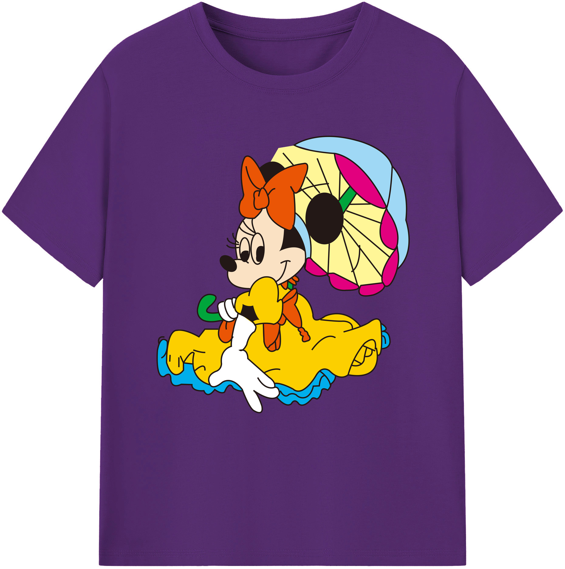 （画像用） ミッキーマウス Mickey Mouse 綿100％半袖Tシャツ（フロントプリント）