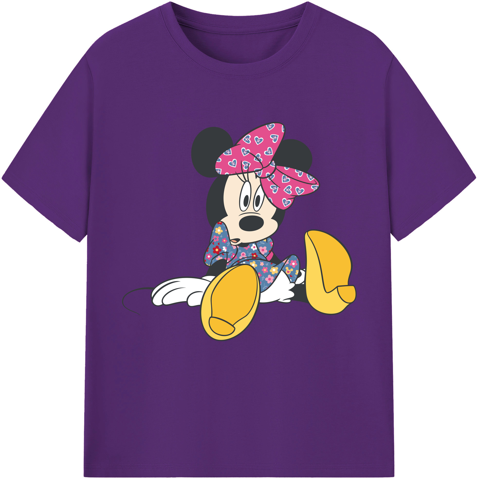 （画像用） ミッキーマウス Mickey Mouse 綿100％半袖Tシャツ（フロントプリント）