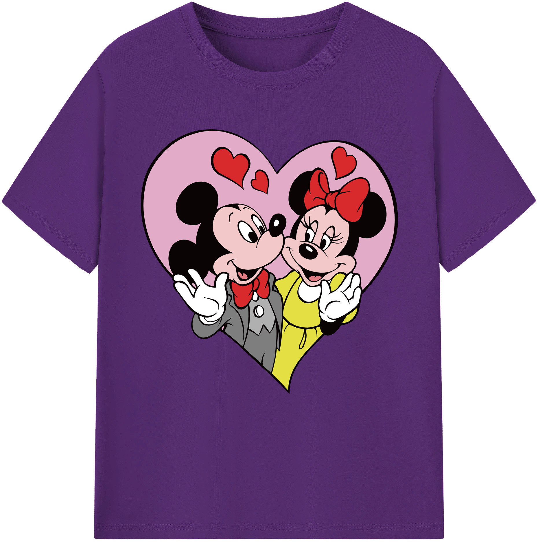 （画像用） ミッキーマウス Mickey Mouse 綿100％半袖Tシャツ（フロントプリント）