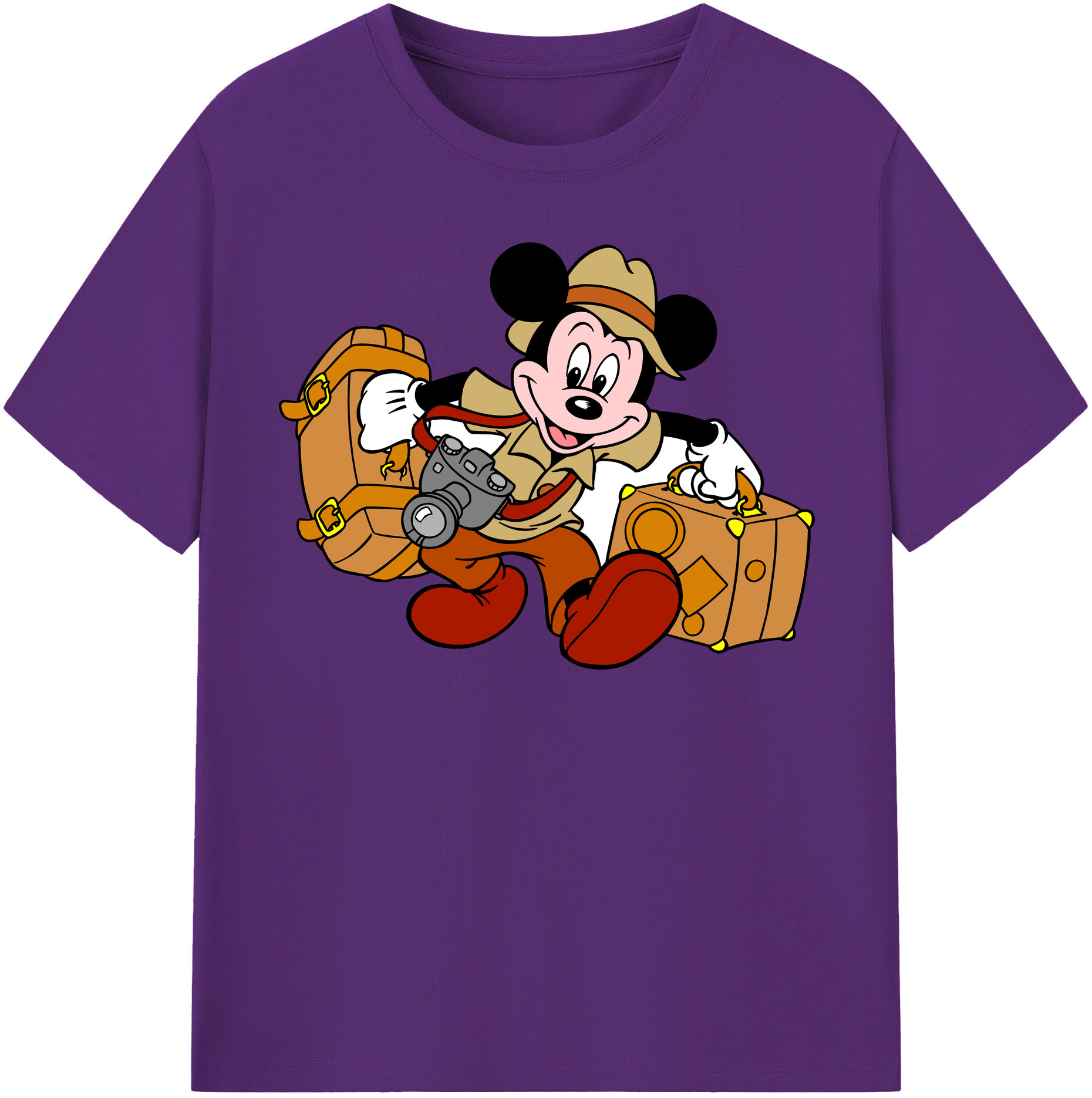 （画像用） ミッキーマウス Mickey Mouse 綿100％半袖Tシャツ（フロントプリント）