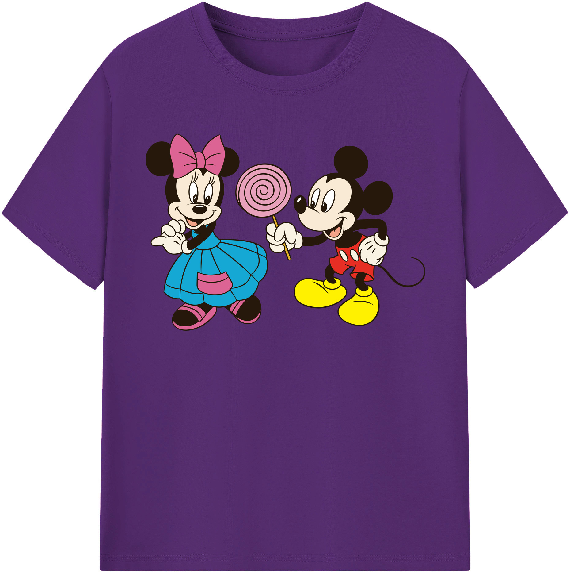 （画像用） ミッキーマウス Mickey Mouse 綿100％半袖Tシャツ（フロントプリント）