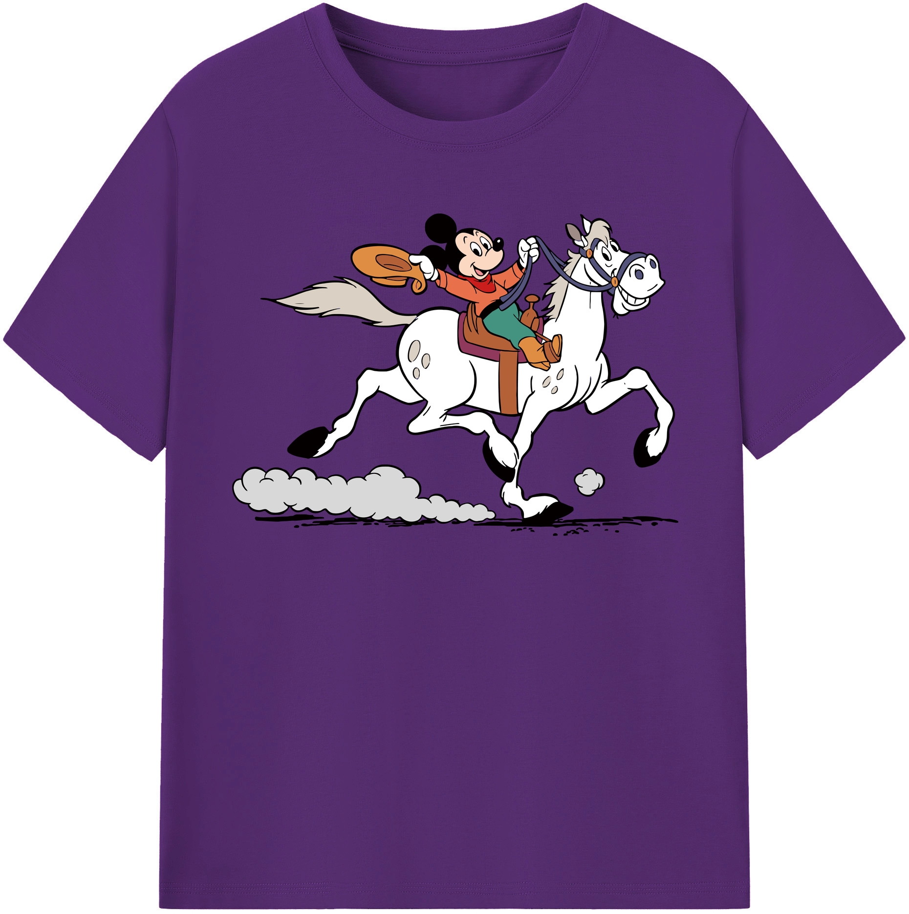 （画像用） ミッキーマウス Mickey Mouse 綿100％半袖Tシャツ（フロントプリント）