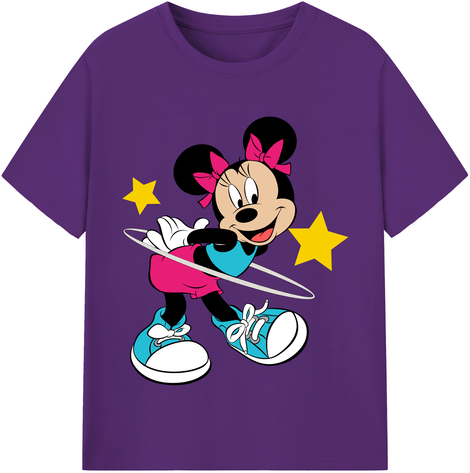 （画像用） ミッキーマウス Mickey Mouse 綿100％半袖Tシャツ（フロントプリント）