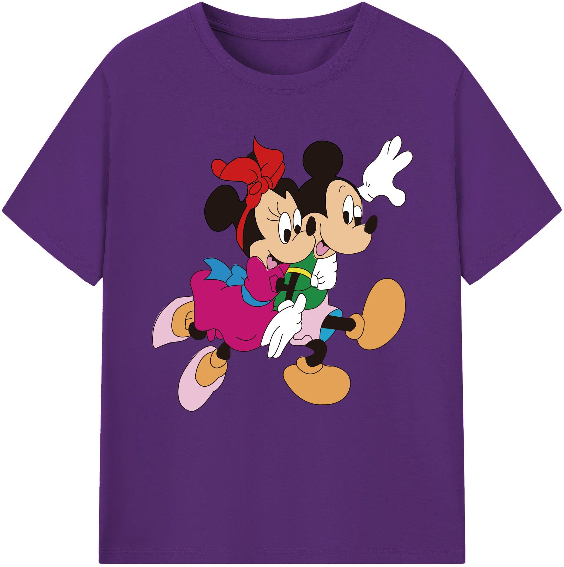 （画像用） ミッキーマウス Mickey Mouse 綿100％半袖Tシャツ（フロントプリント）