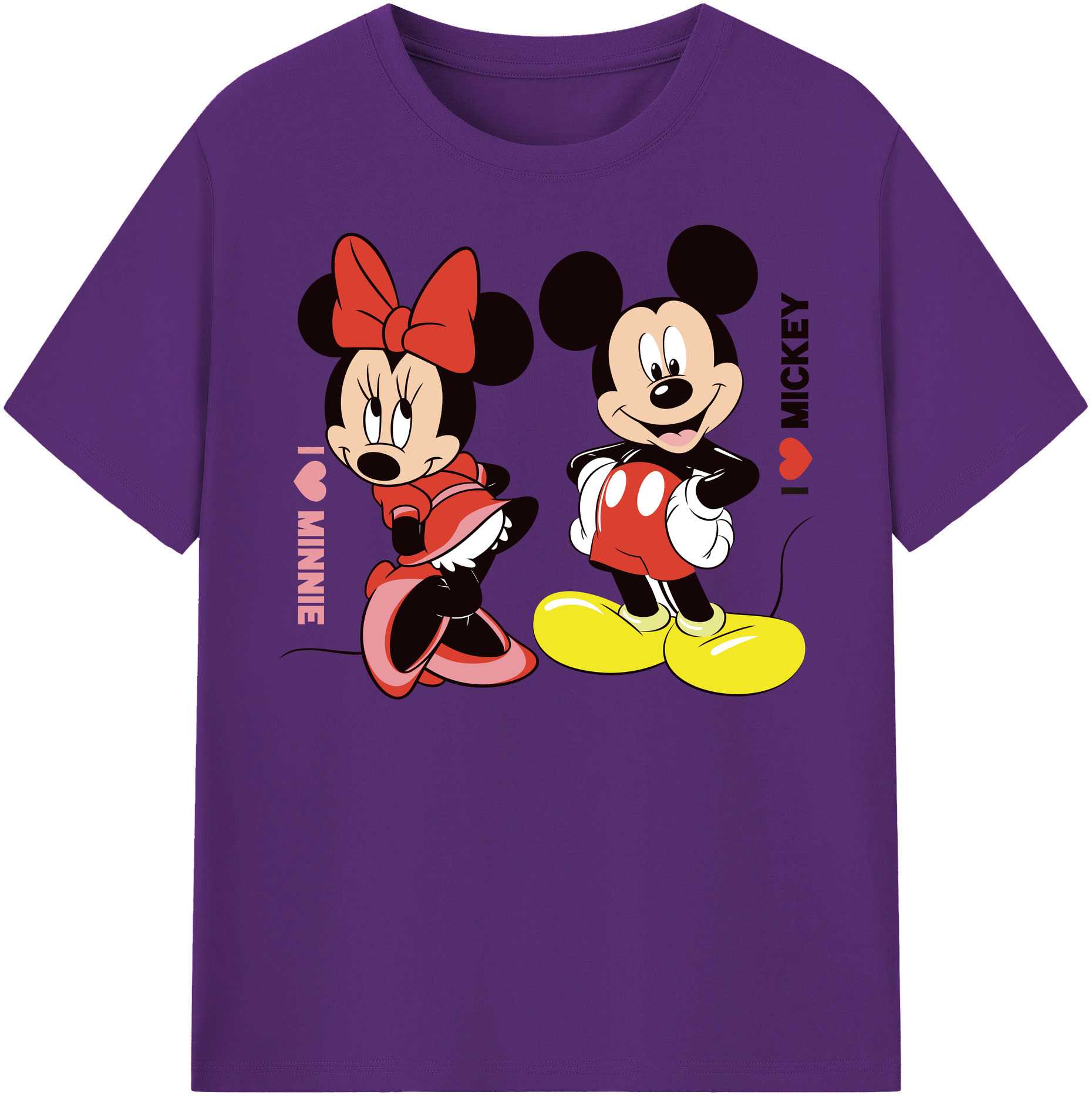 （画像用） ミッキーマウス Mickey Mouse 綿100％半袖Tシャツ（フロントプリント）