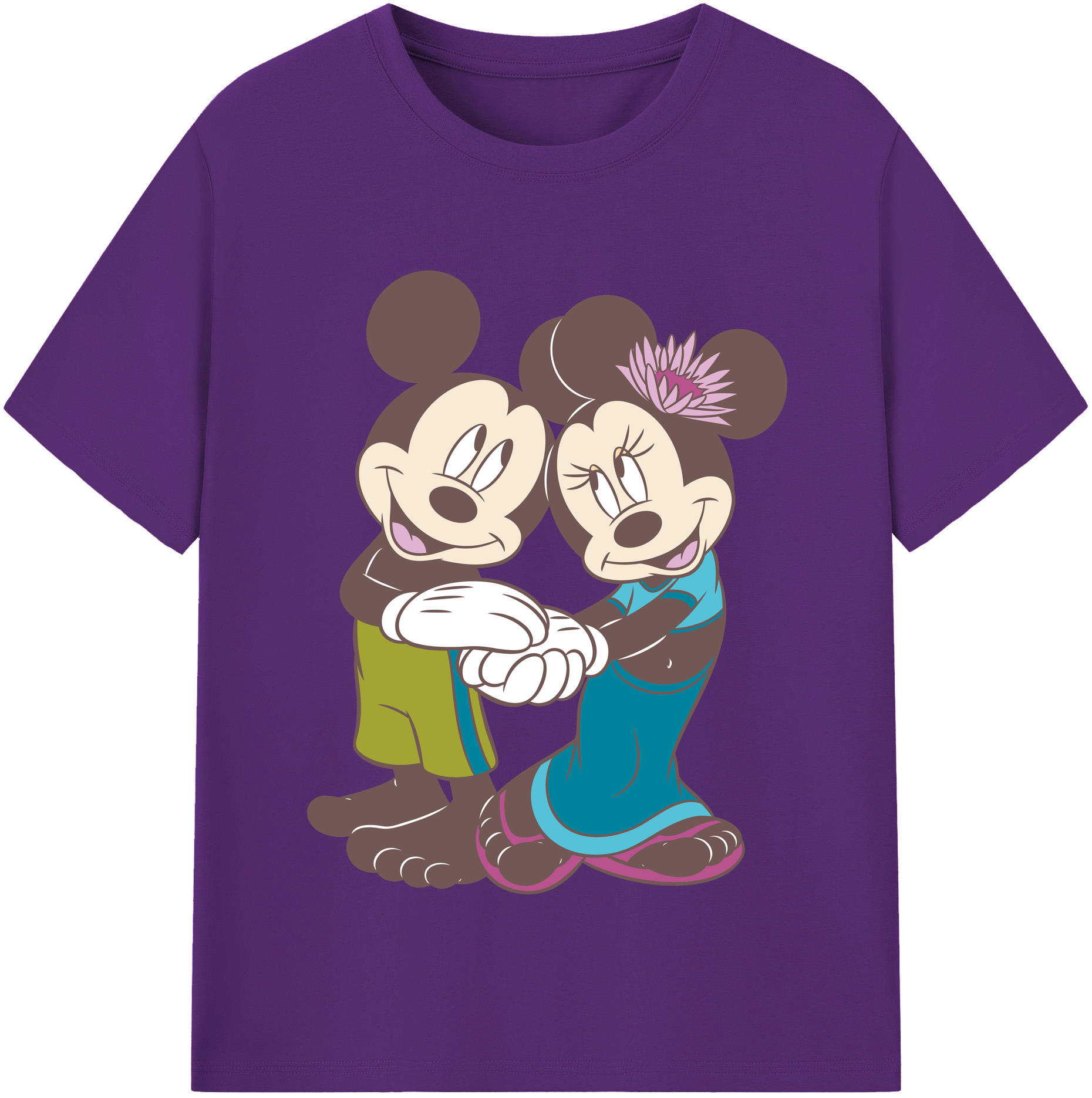 （画像用） ミッキーマウス Mickey Mouse 綿100％半袖Tシャツ（フロントプリント）