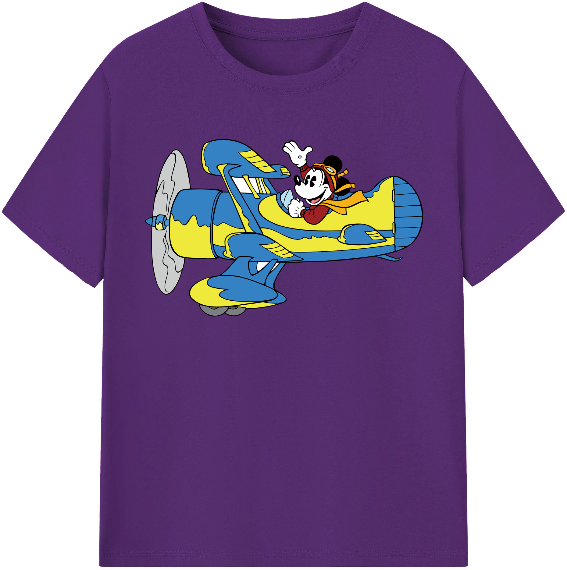 （画像用） ミッキーマウス Mickey Mouse 綿100％半袖Tシャツ（フロントプリント）