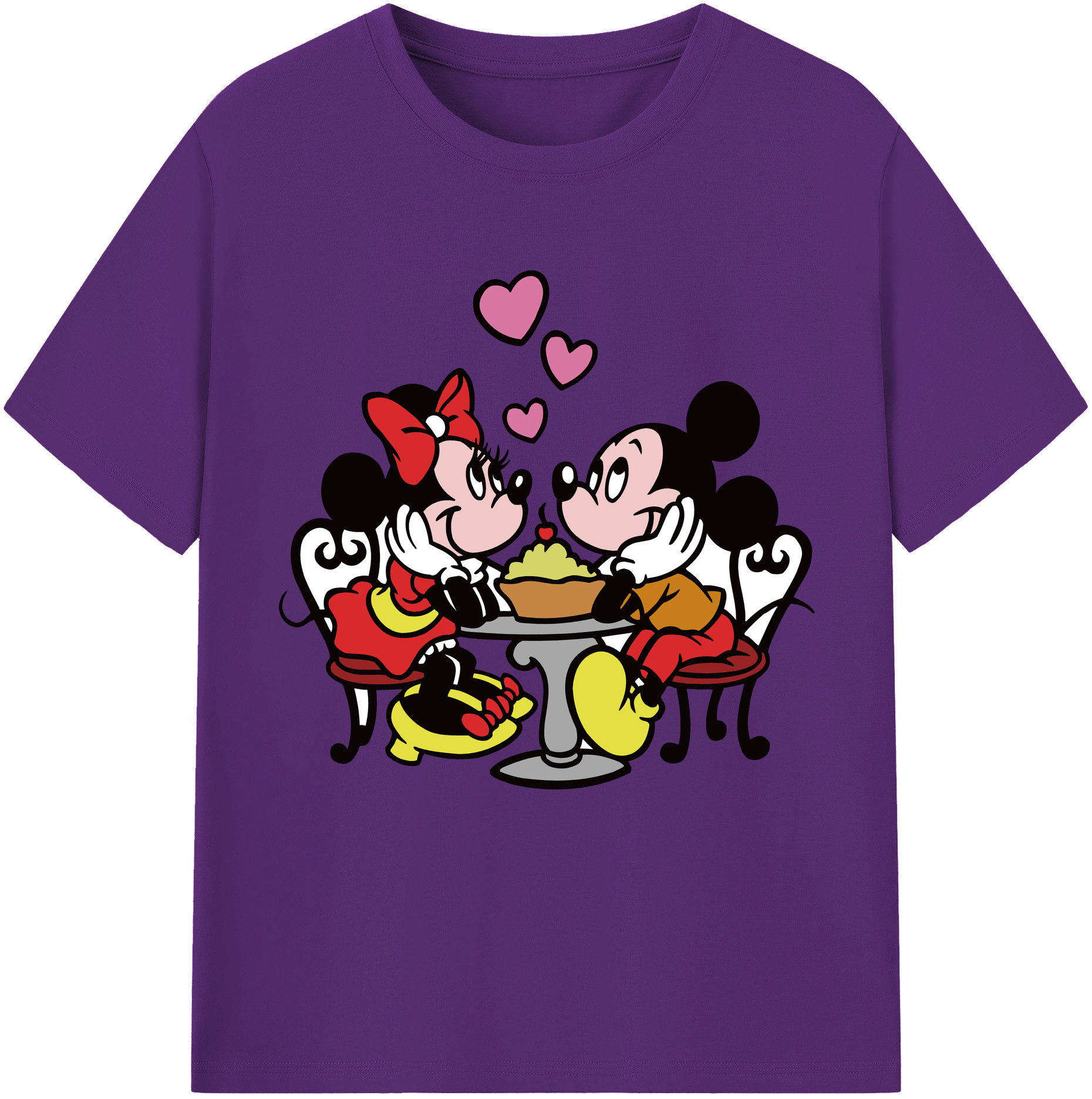 （画像用） ミッキーマウス Mickey Mouse 綿100％半袖Tシャツ（フロントプリント）