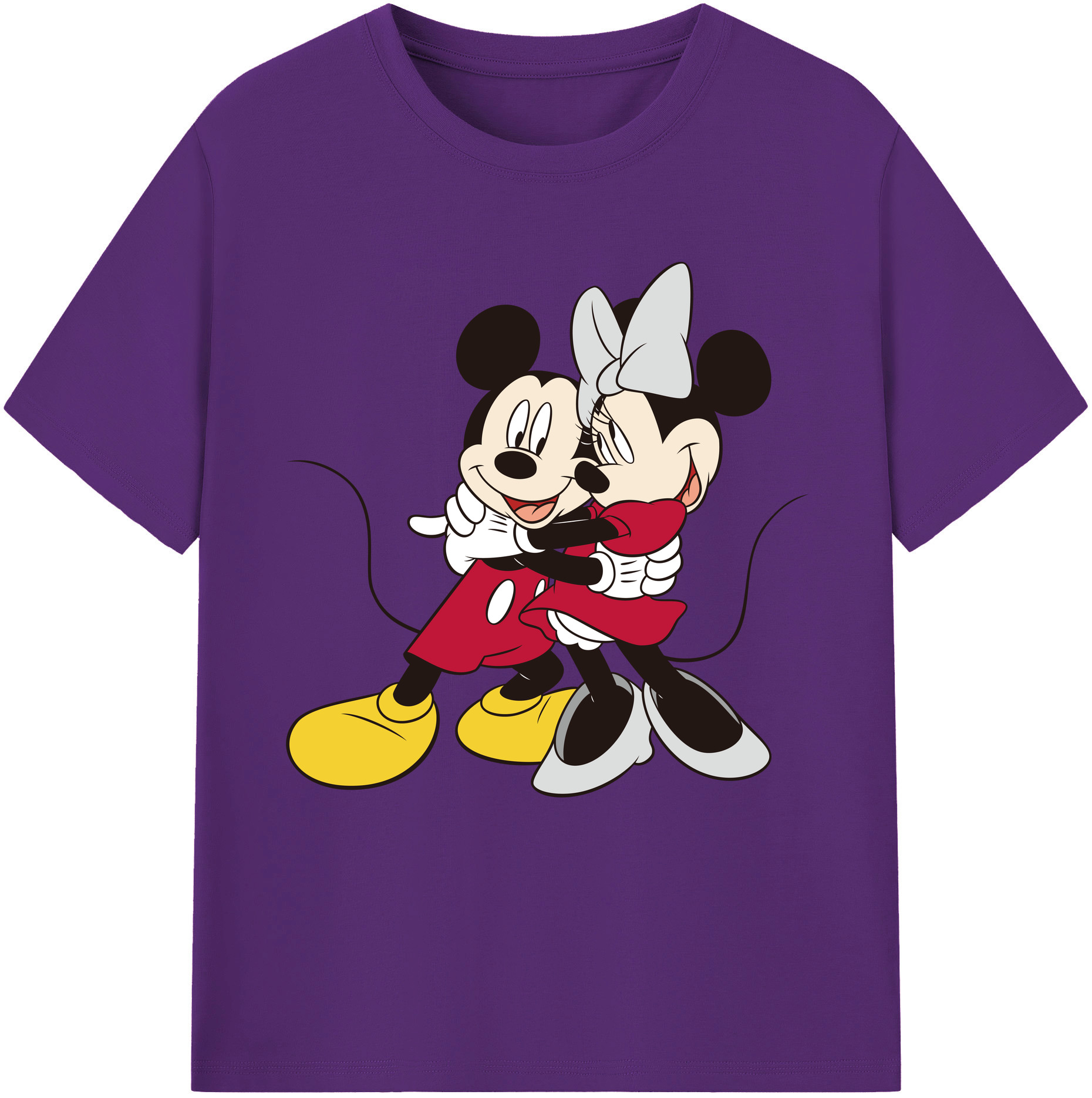 （画像用） ミッキーマウス Mickey Mouse 綿100％半袖Tシャツ（フロントプリント）