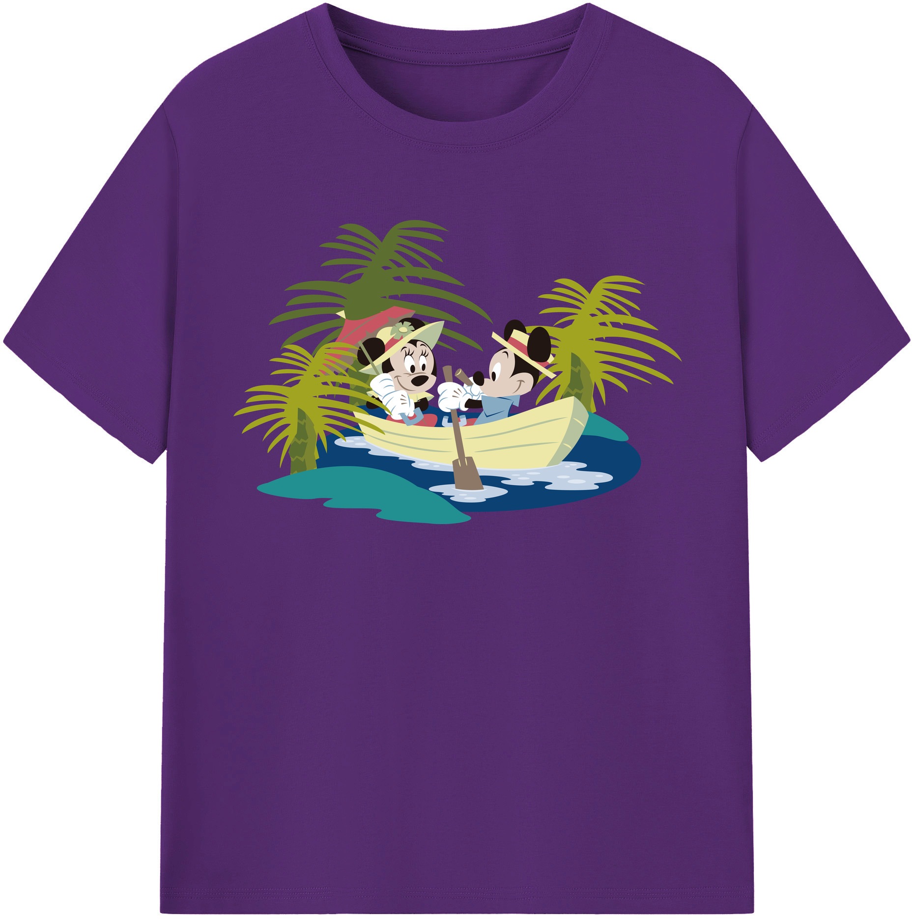 （画像用） ミッキーマウス Mickey Mouse 綿100％半袖Tシャツ（フロントプリント）