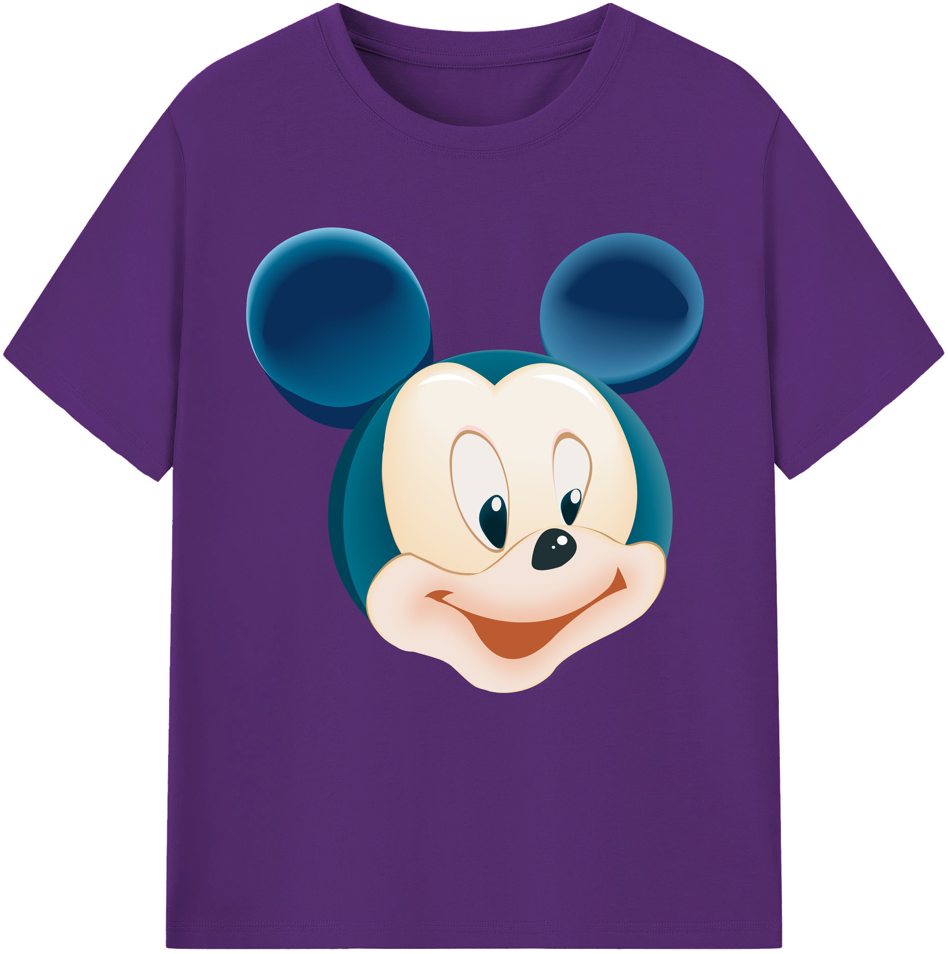 （画像用） ミッキーマウス Mickey Mouse 綿100％半袖Tシャツ（フロントプリント）