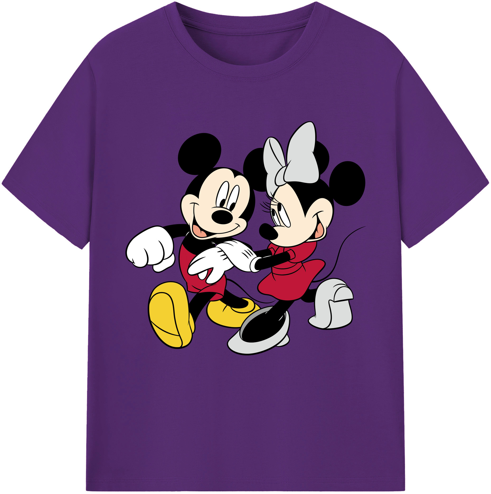 （画像用） ミッキーマウス Mickey Mouse 綿100％半袖Tシャツ（フロントプリント）