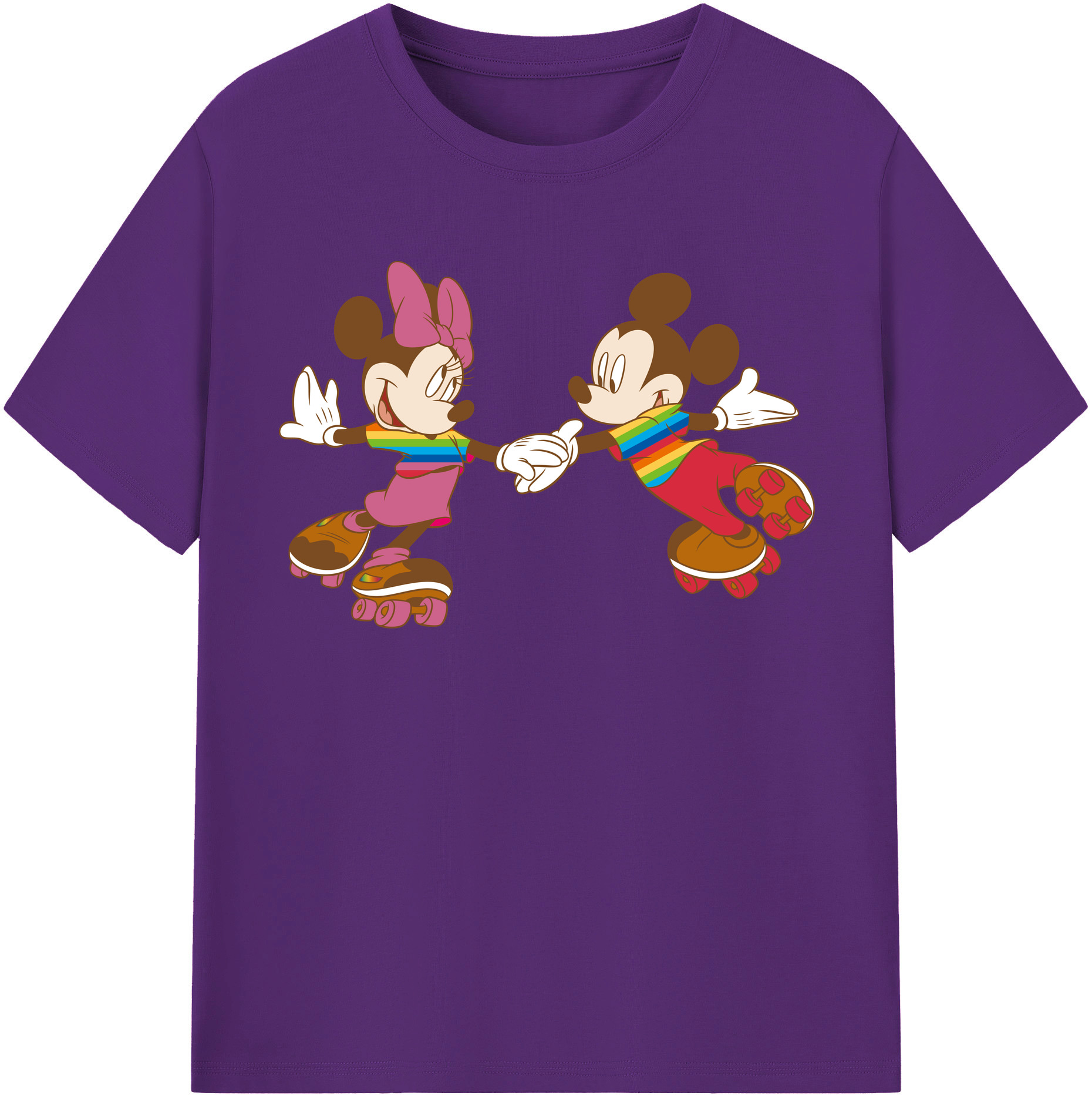（画像用） ミッキーマウス Mickey Mouse 綿100％半袖Tシャツ（フロントプリント）