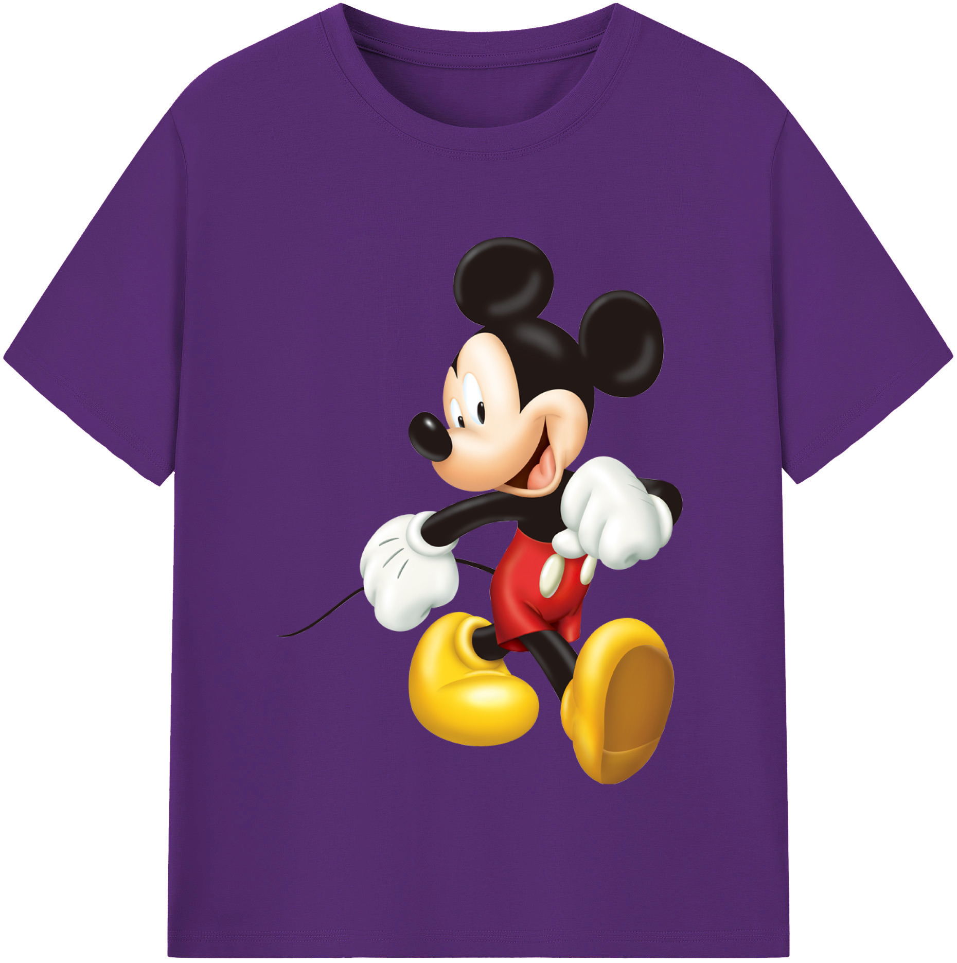 （画像用） ミッキーマウス Mickey Mouse 綿100％半袖Tシャツ（フロントプリント）