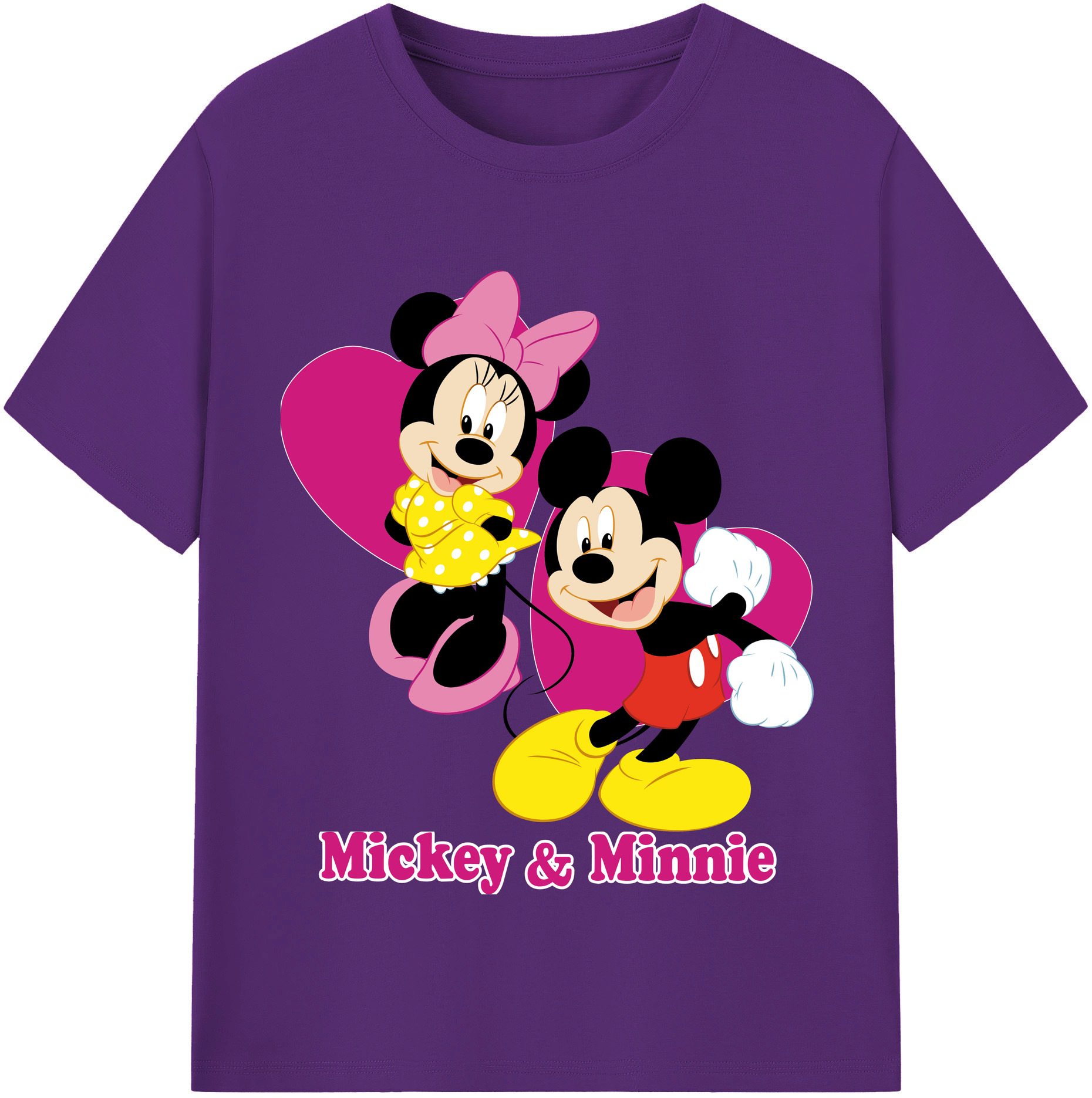 （画像用） ミッキーマウス Mickey Mouse 綿100％半袖Tシャツ（フロントプリント）