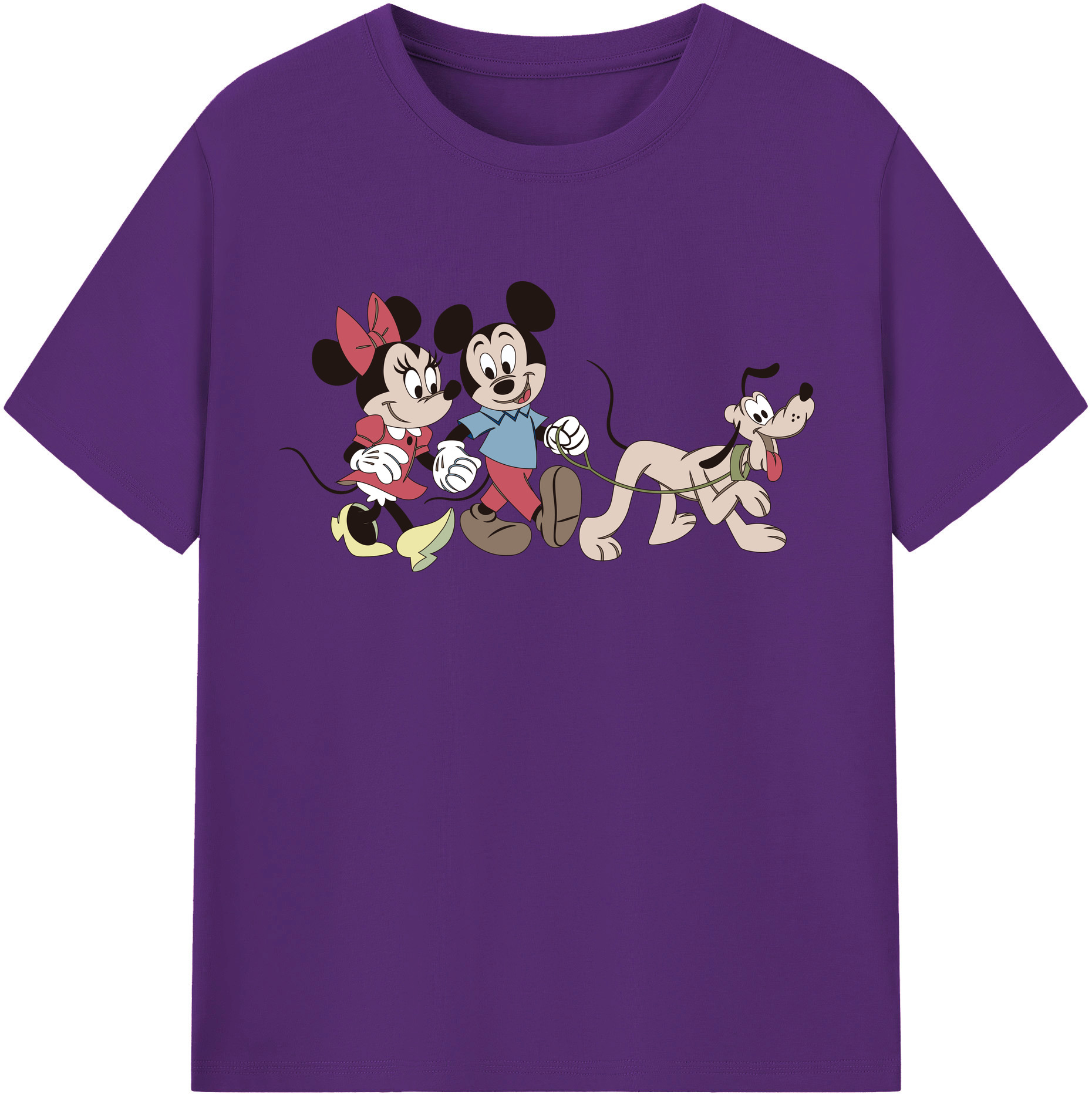 （画像用） ミッキーマウス Mickey Mouse 綿100％半袖Tシャツ（フロントプリント）