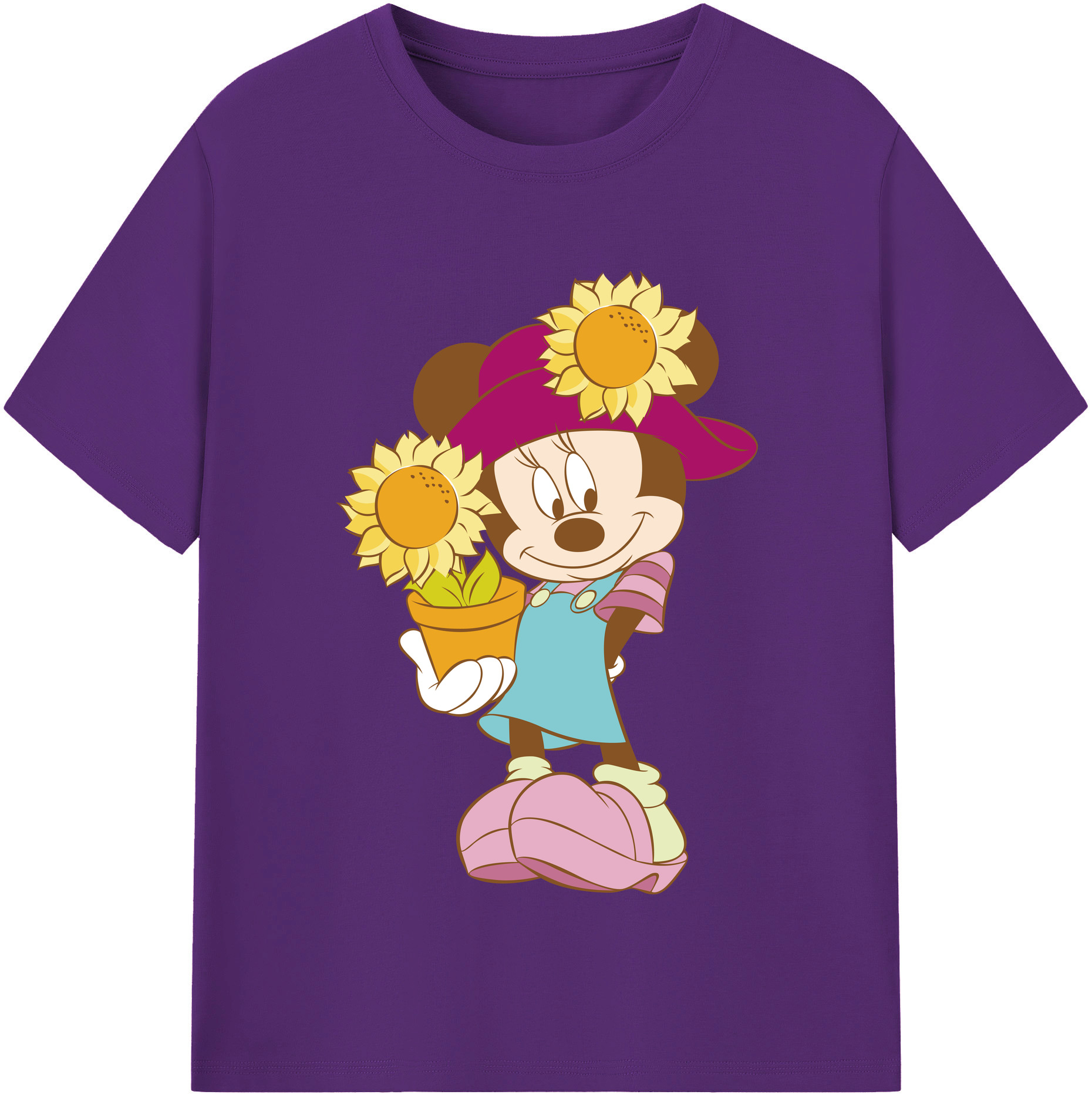 （画像用） ミッキーマウス Mickey Mouse 綿100％半袖Tシャツ（フロントプリント）