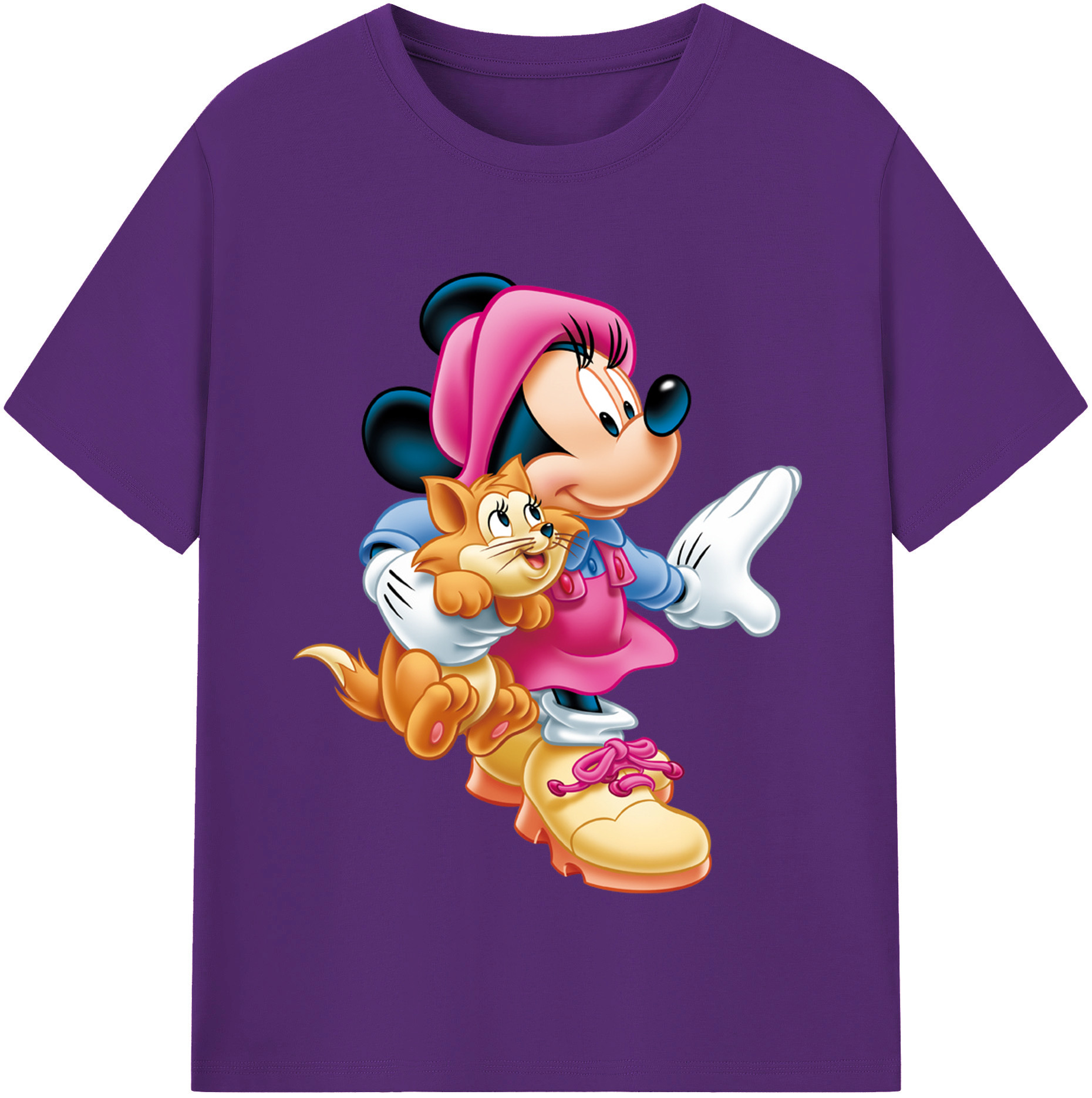 （画像用） ミッキーマウス Mickey Mouse 綿100％半袖Tシャツ（フロントプリント）