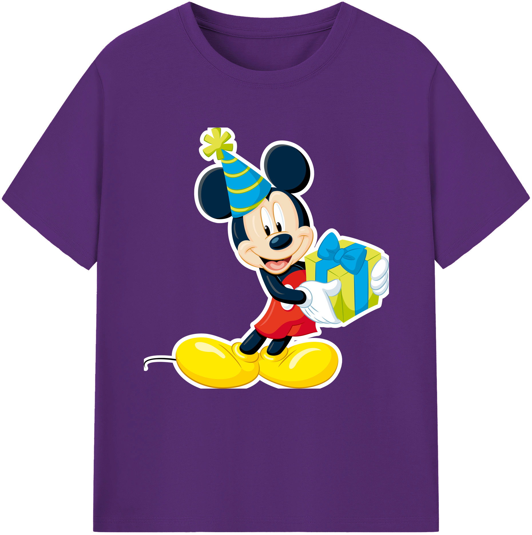 （画像用） ミッキーマウス Mickey Mouse 綿100％半袖Tシャツ（フロントプリント）